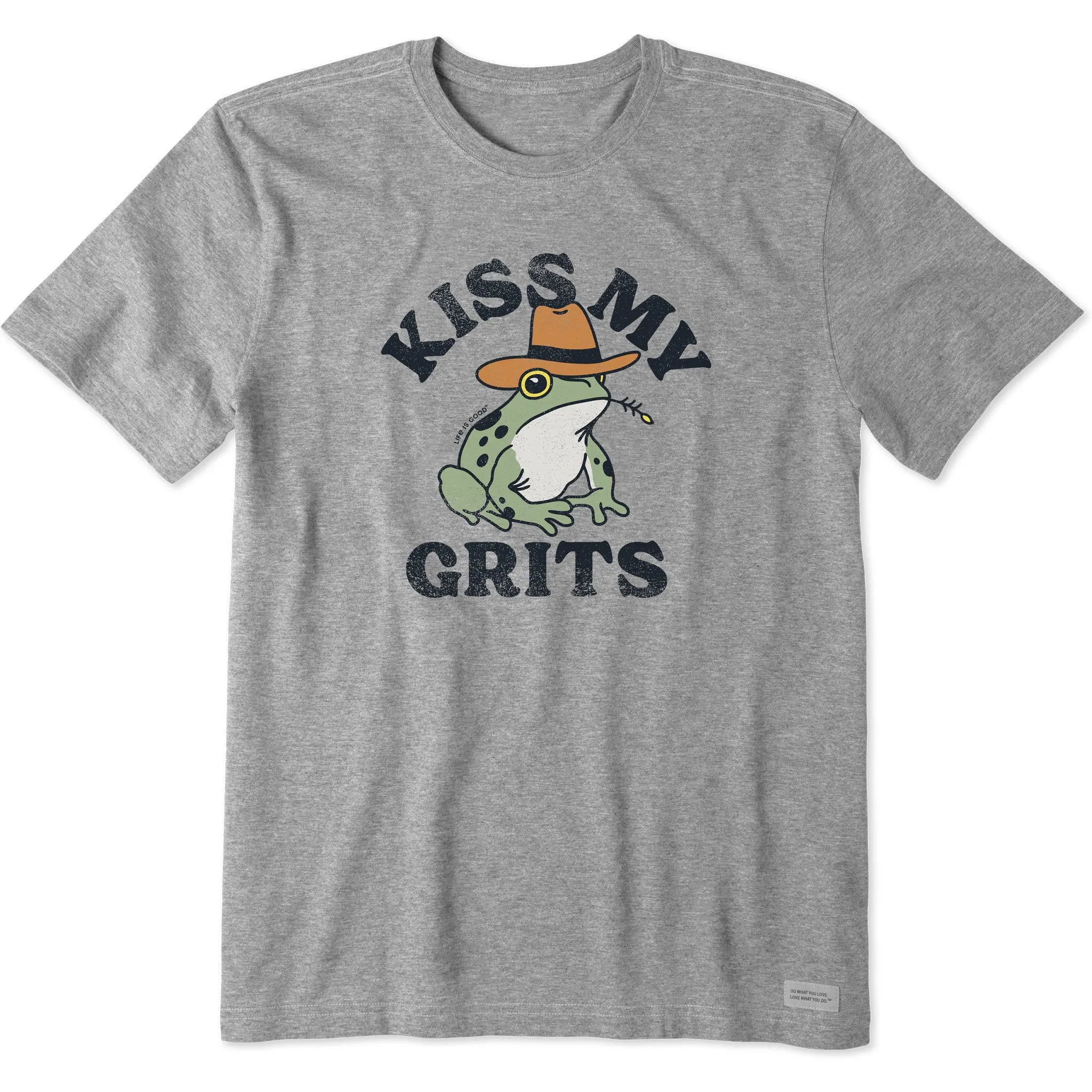 Comfortable And Trendy Outdoor Style Trend Men's Kiss My Grits Frog Short Sleeve Crusher Tee