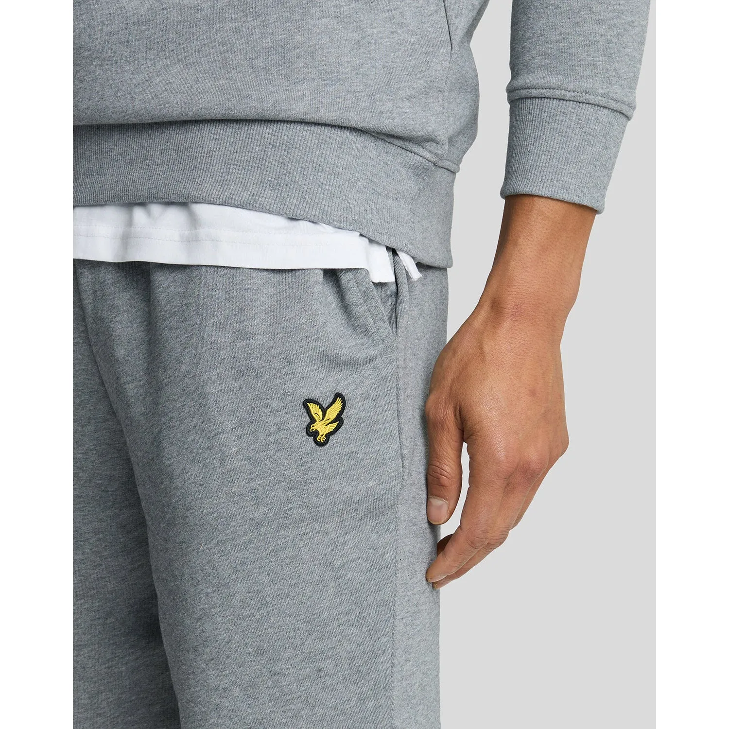 Lyle & Scott Sweat Golf Shorts - Mid Grey Marl plus-size choice