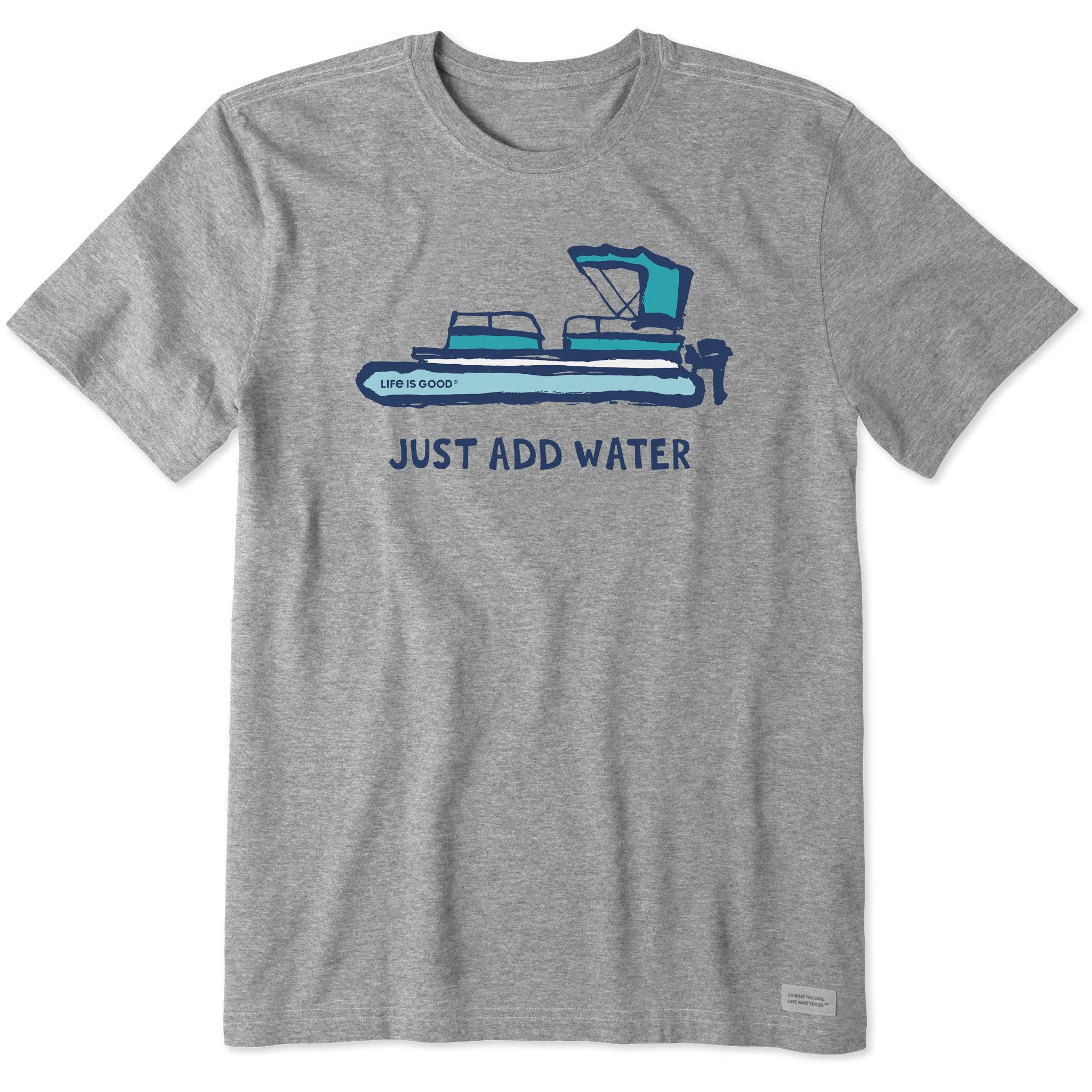 Effortless Comfort Design Men's Just Add Water Pontoon Boat Short Sleeve Crusher Tee