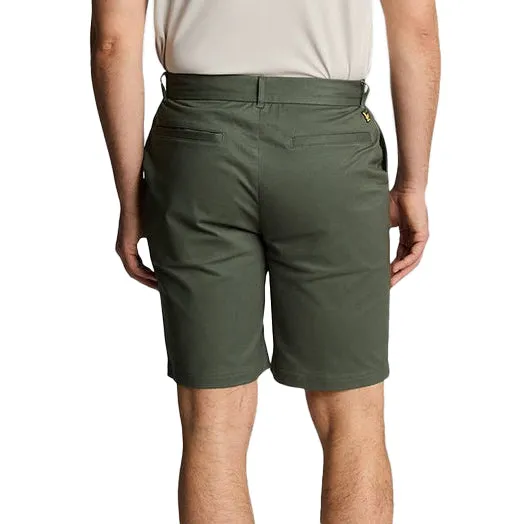 Lyle & Scott Course Stretch Golf Shorts - Cactus Green Wool blend