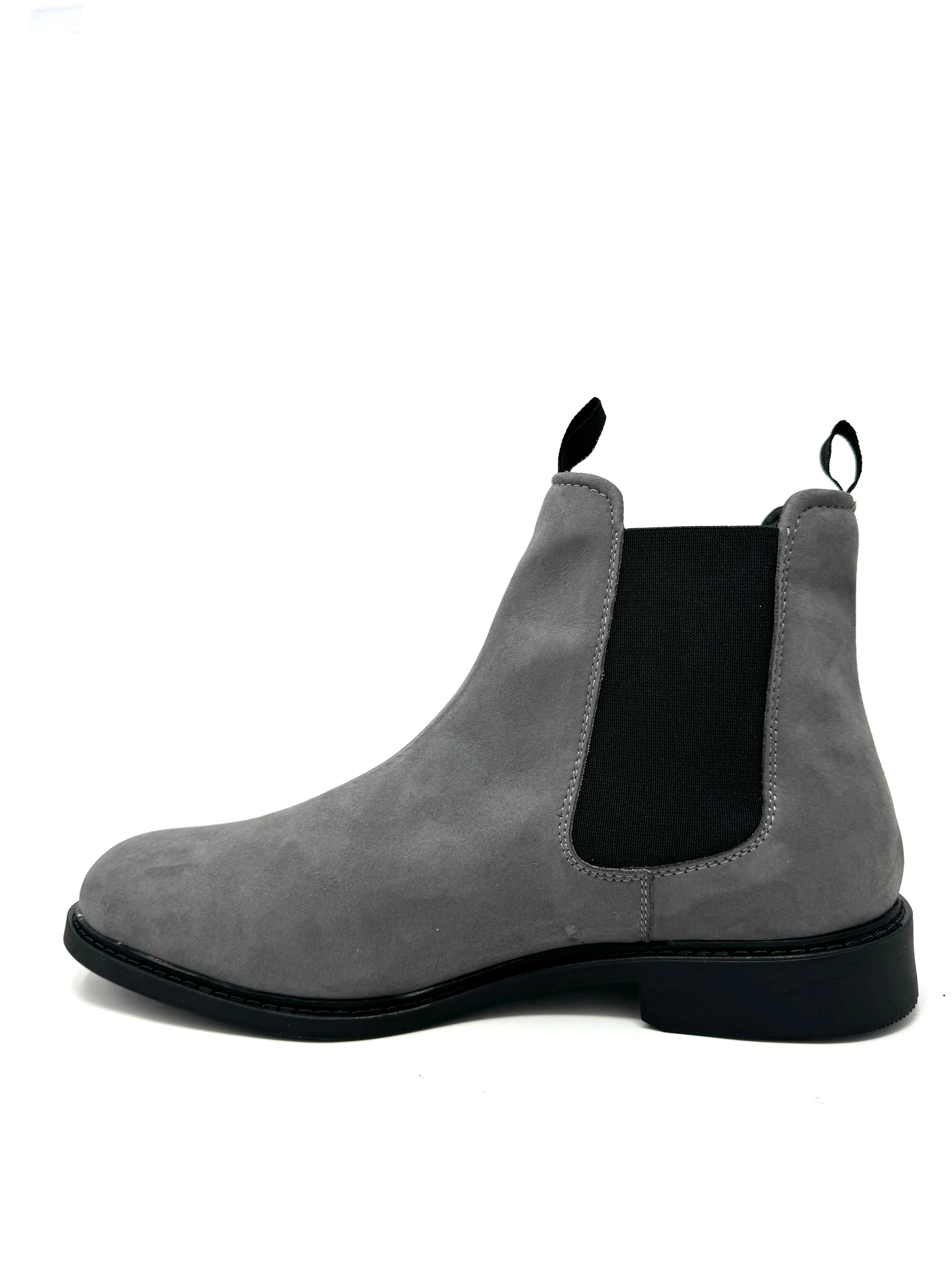 Padded Interior Rough Terrain Insulated Trail Runner Bruce Chelsea Boot in Grey Suede from Novacas
