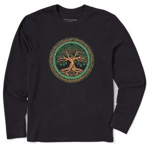 Men's Irish Roots Bloom Tree Long Sleeve Crusher Tee Bold Design