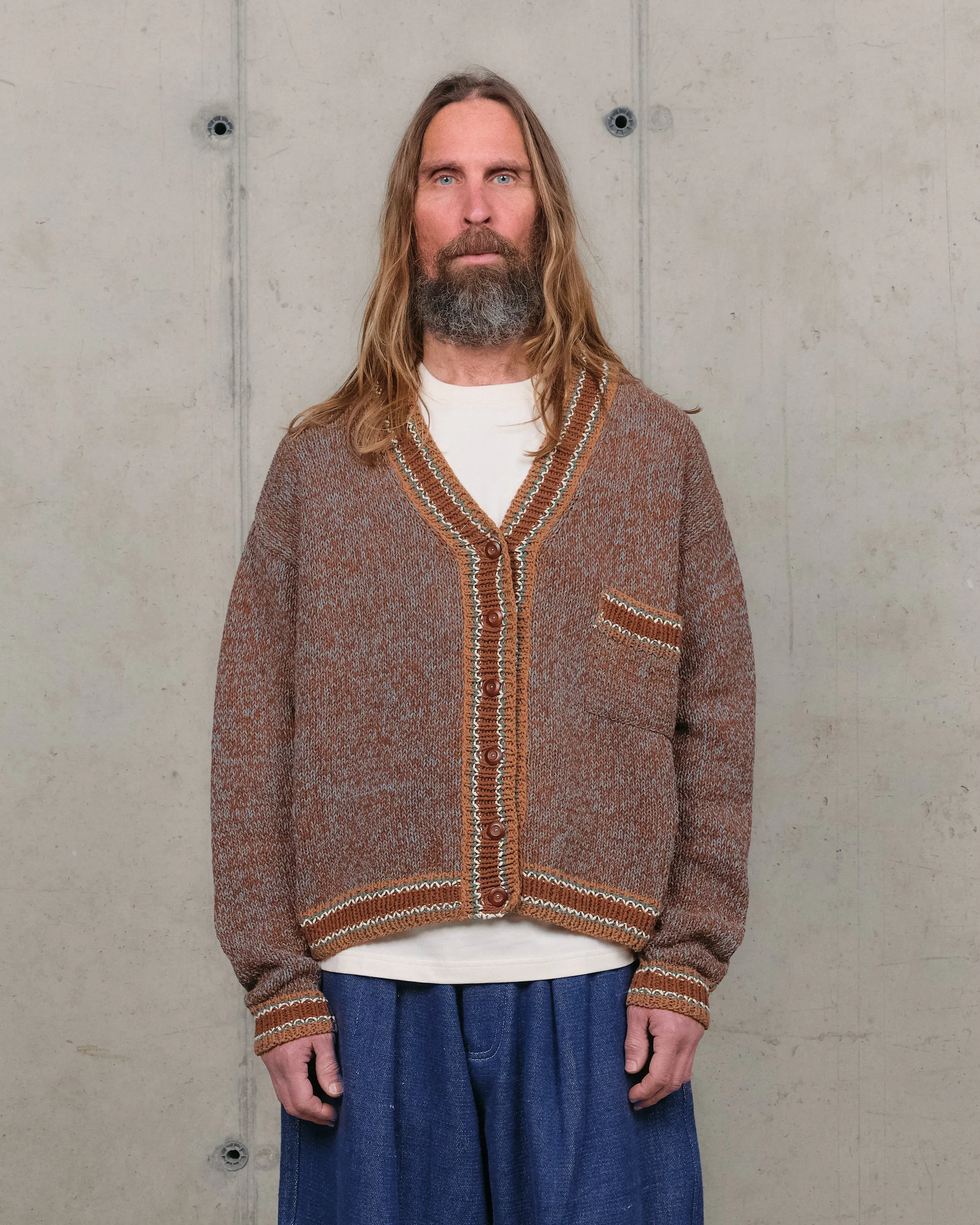 Layering Piece Bulb Knit Cardigan - Twisted Dusk