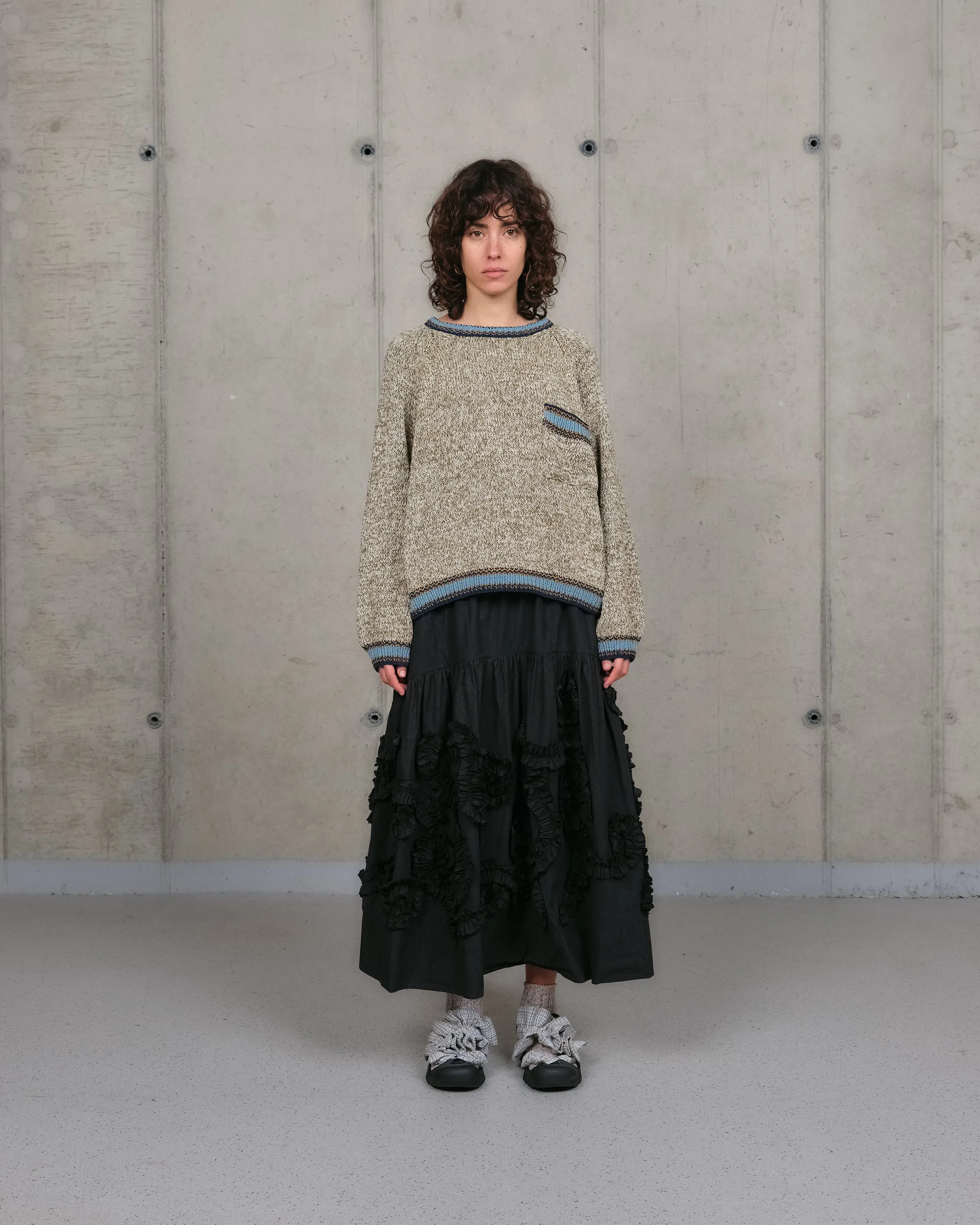 City Casual Style Breathable Texture Bulb Knit Jumper - Twisted Olive