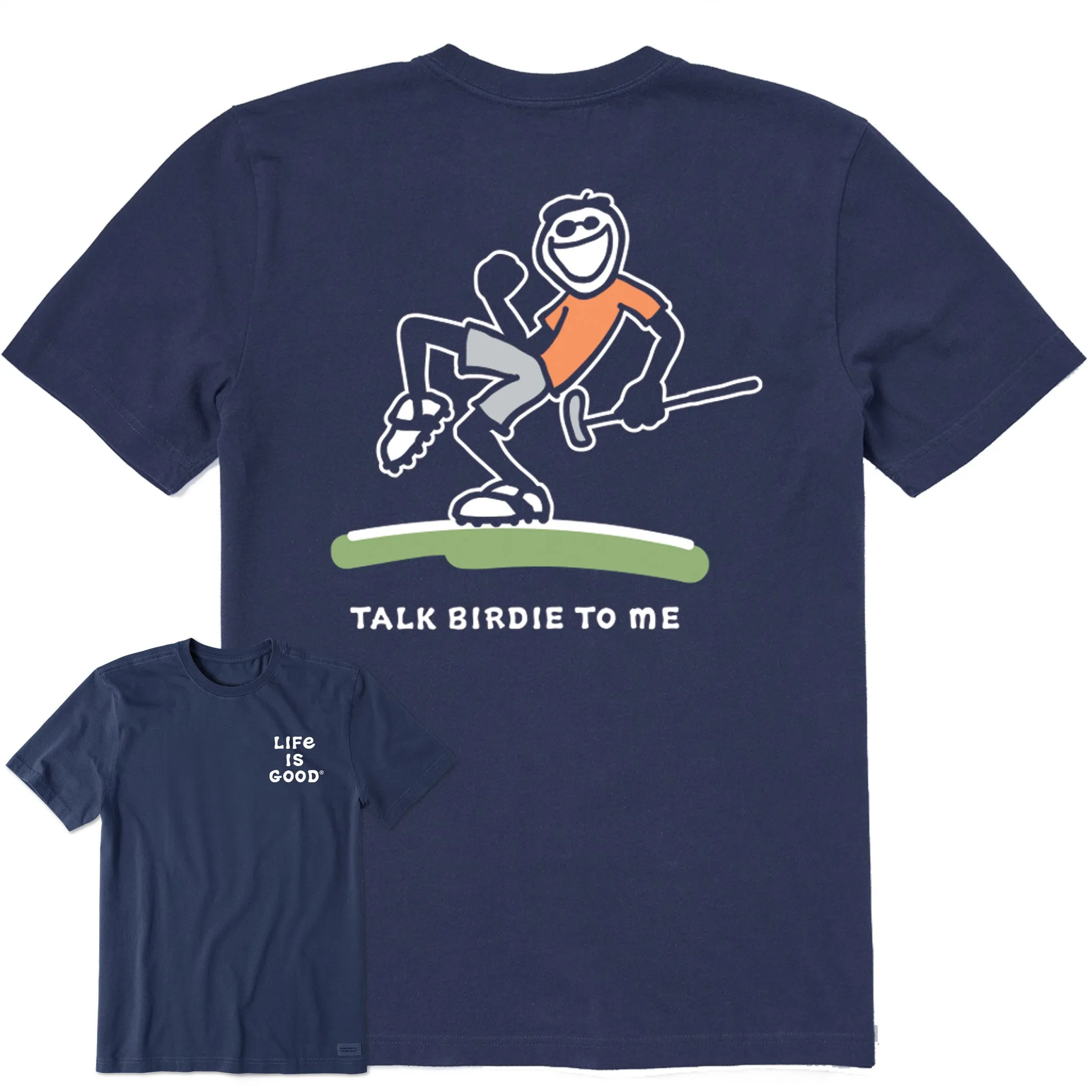 Men's Jake Fist Pump Golf Short Sleeve Crusher Tee Fun and Relaxed