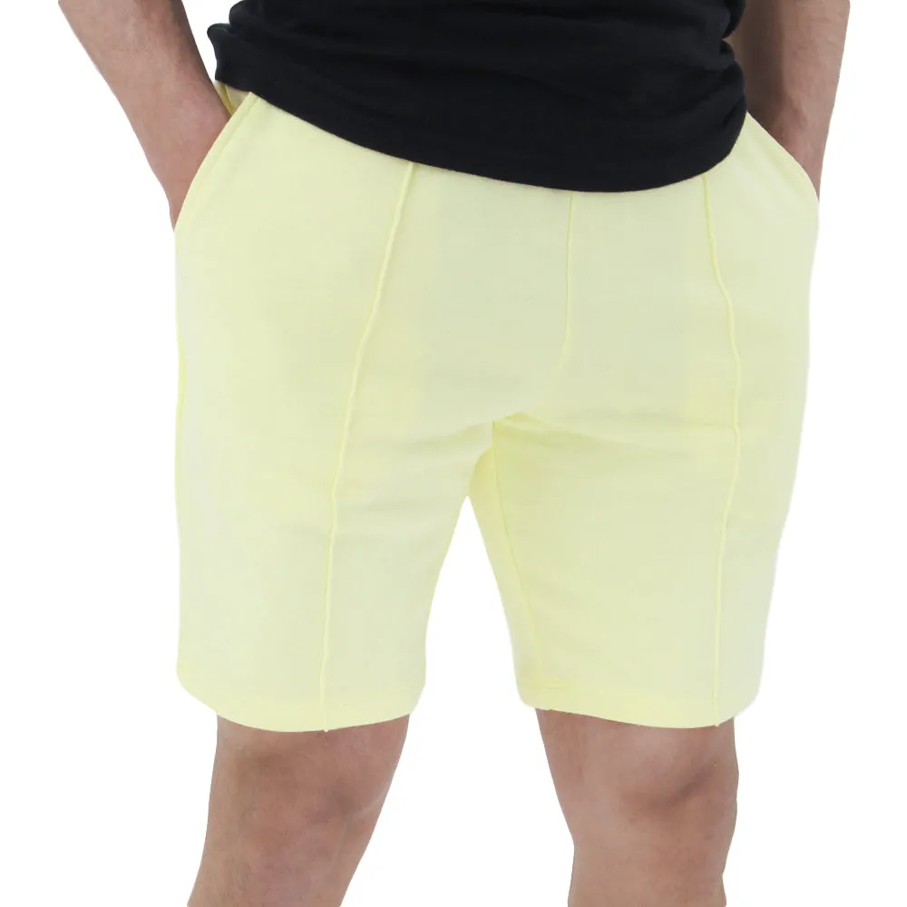 Men's Plain Cotton Short,Yellow MultiPocket Design