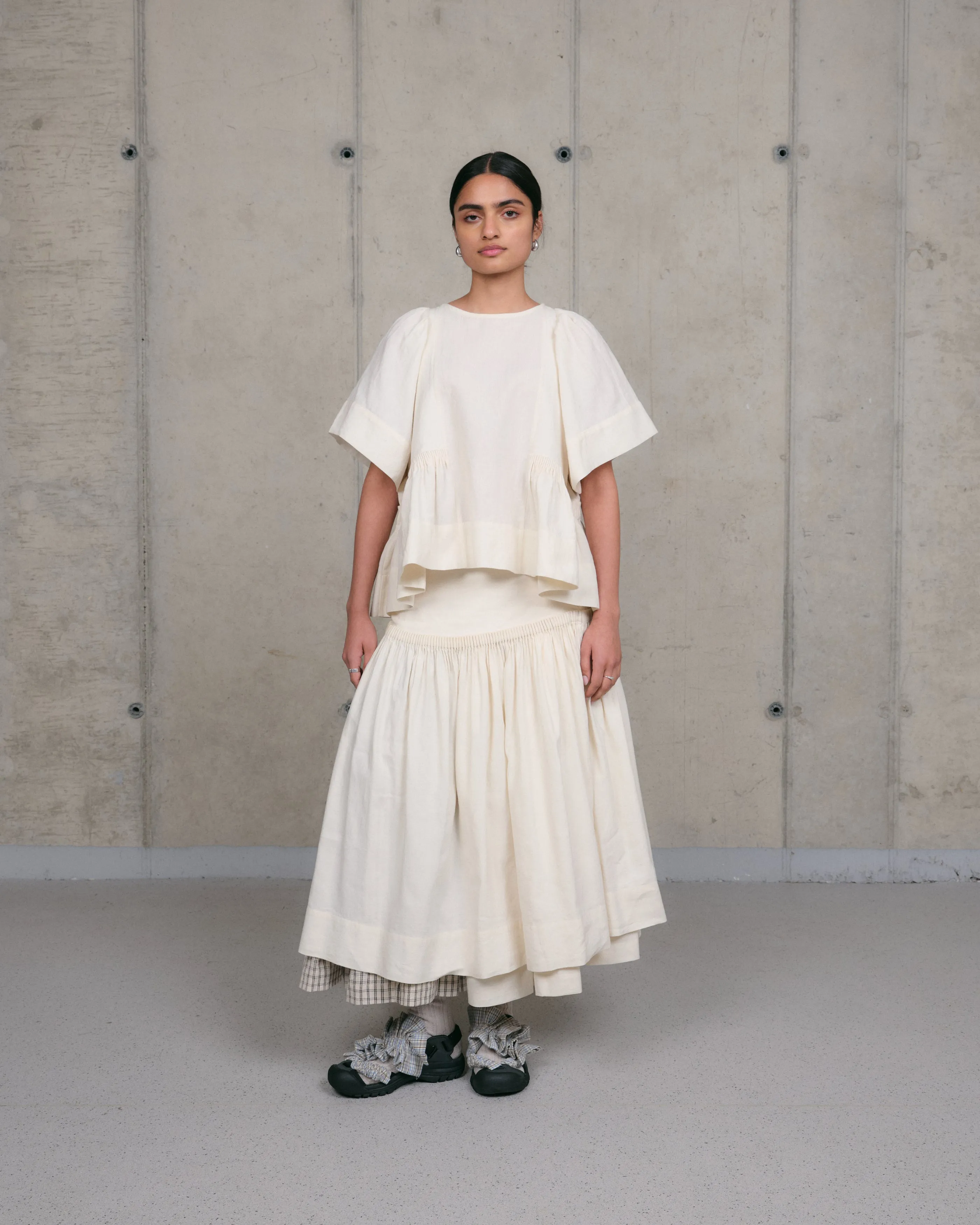 Travel Style Trend Trendy Comfort Wear Ramson Top - Ecru Handloom