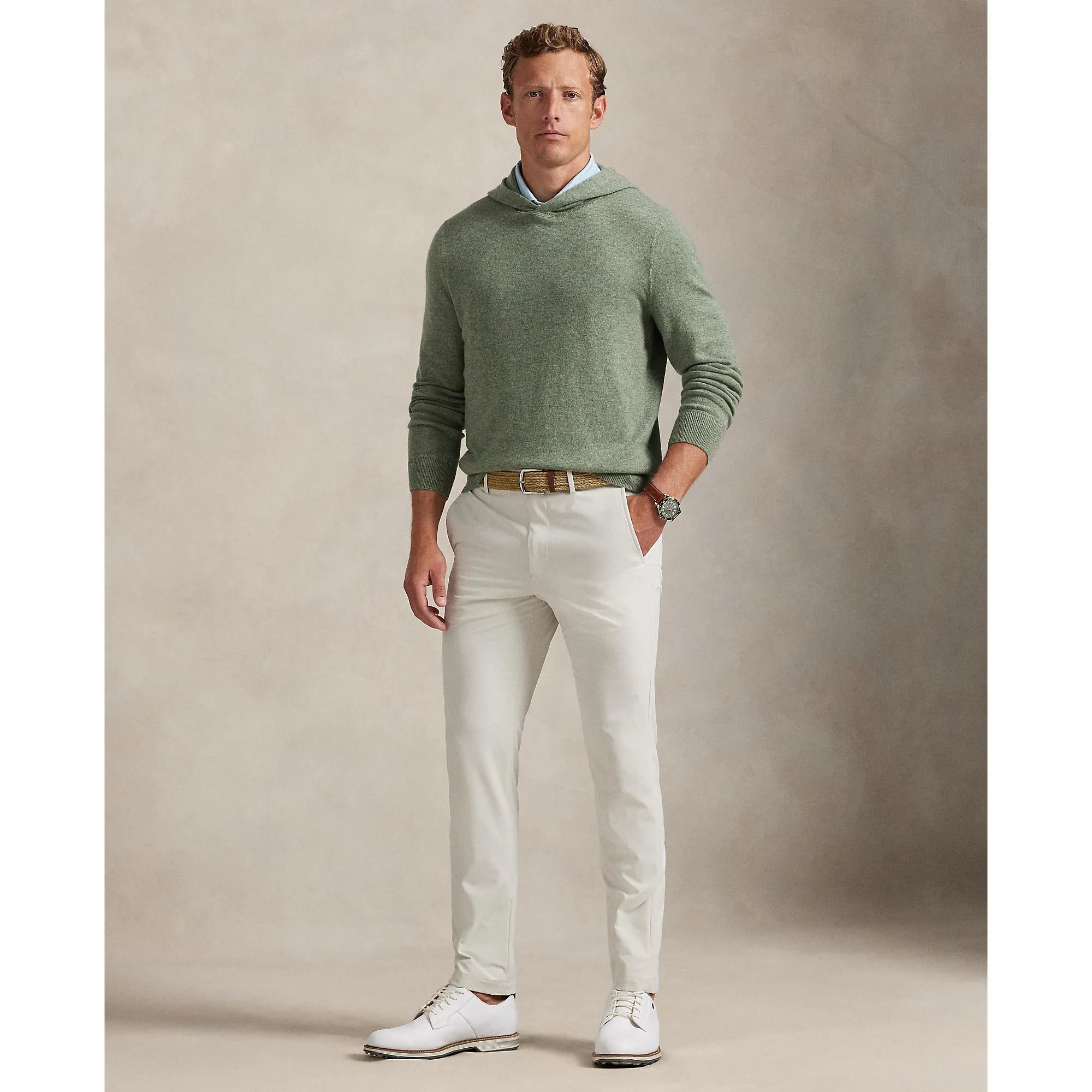 Comfy Shape Sleek Fit RLX Ralph Lauren Athletic Lightweight Stretch Cypress Golf Pants - Stone Pebble