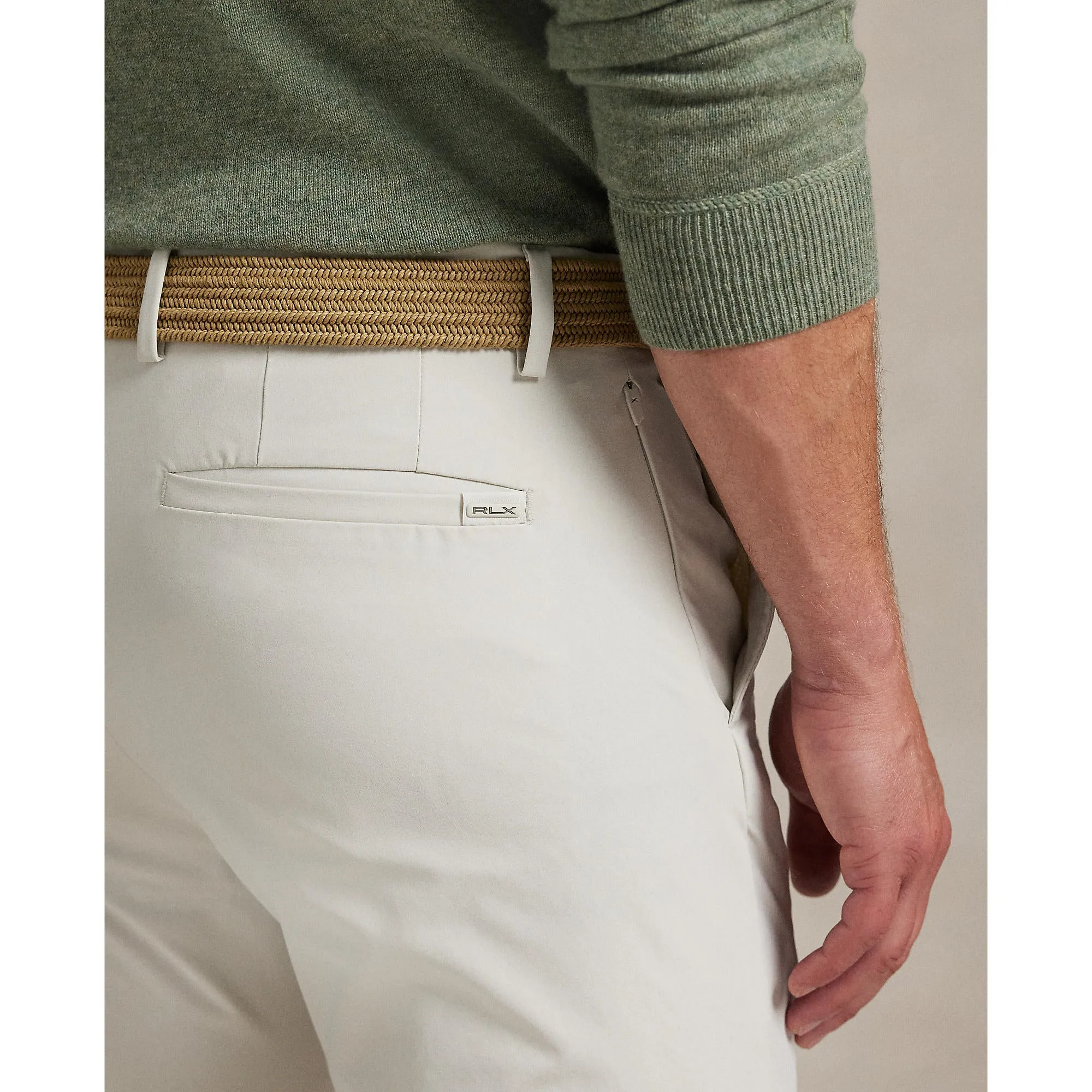 Gusseted Crotch RLX Ralph Lauren Athletic Lightweight Stretch Cypress Golf Pants - Stone Pebble