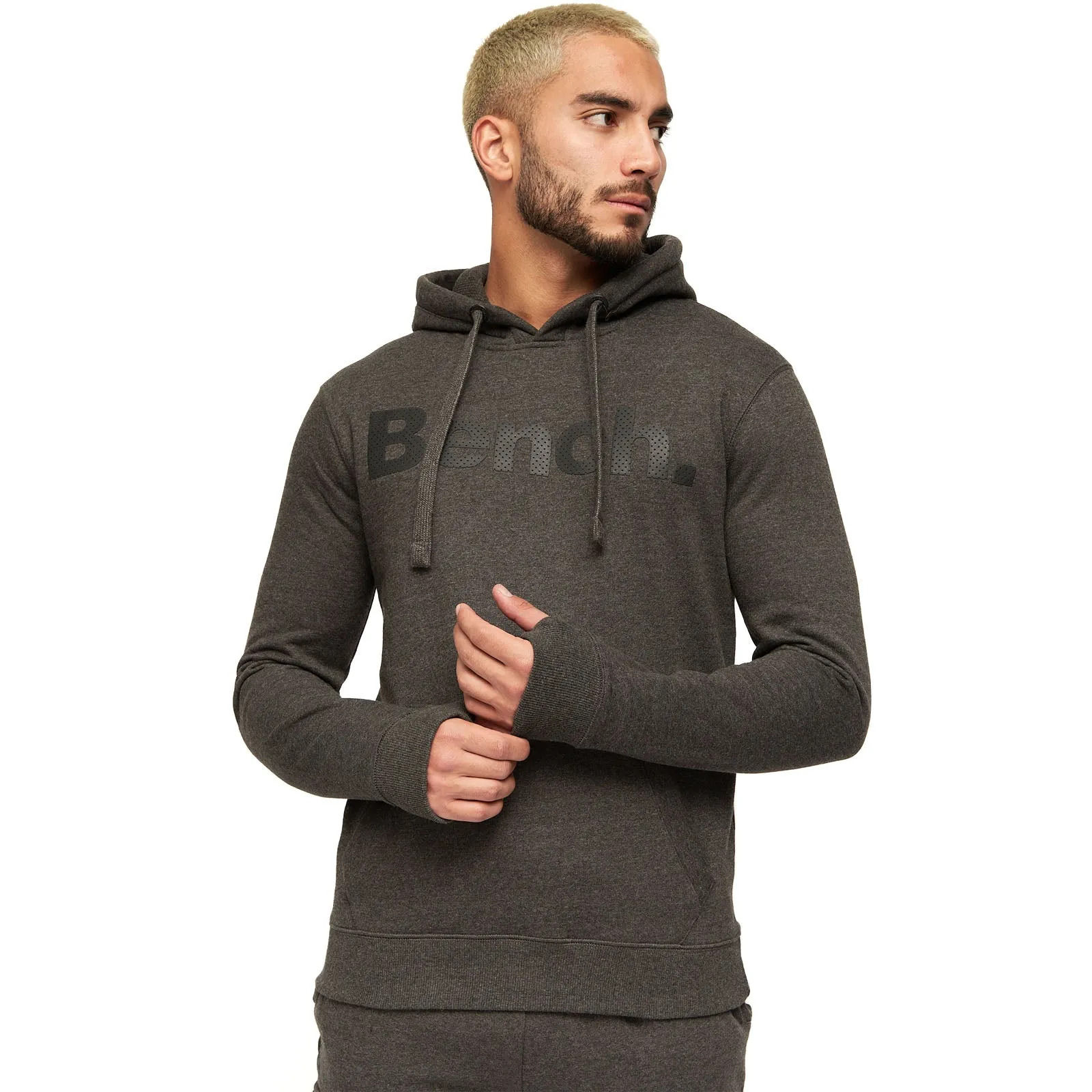 Bench Mens Logo Hoodie Sporty Style Street Style