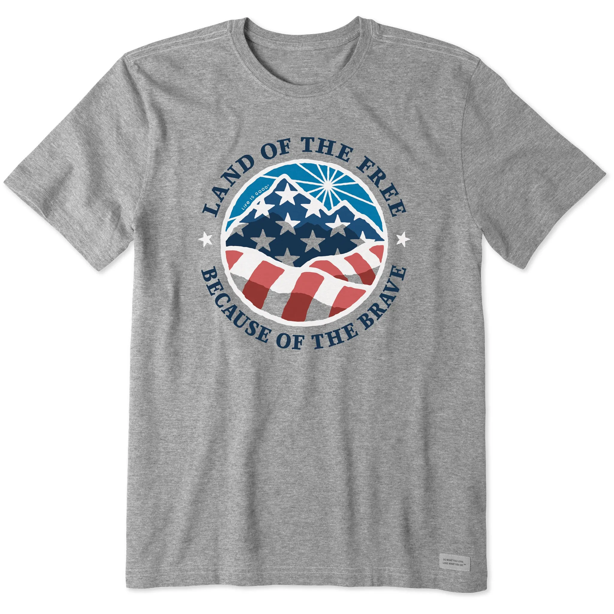 Men's Land of the Free Americana Coin Short Sleeve Tee Cozy Flex Weekend Wardrobe