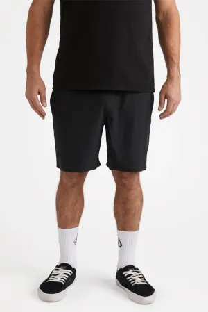 Multi Panel Cut Sparklestone Elastic Waist Short Antique Black