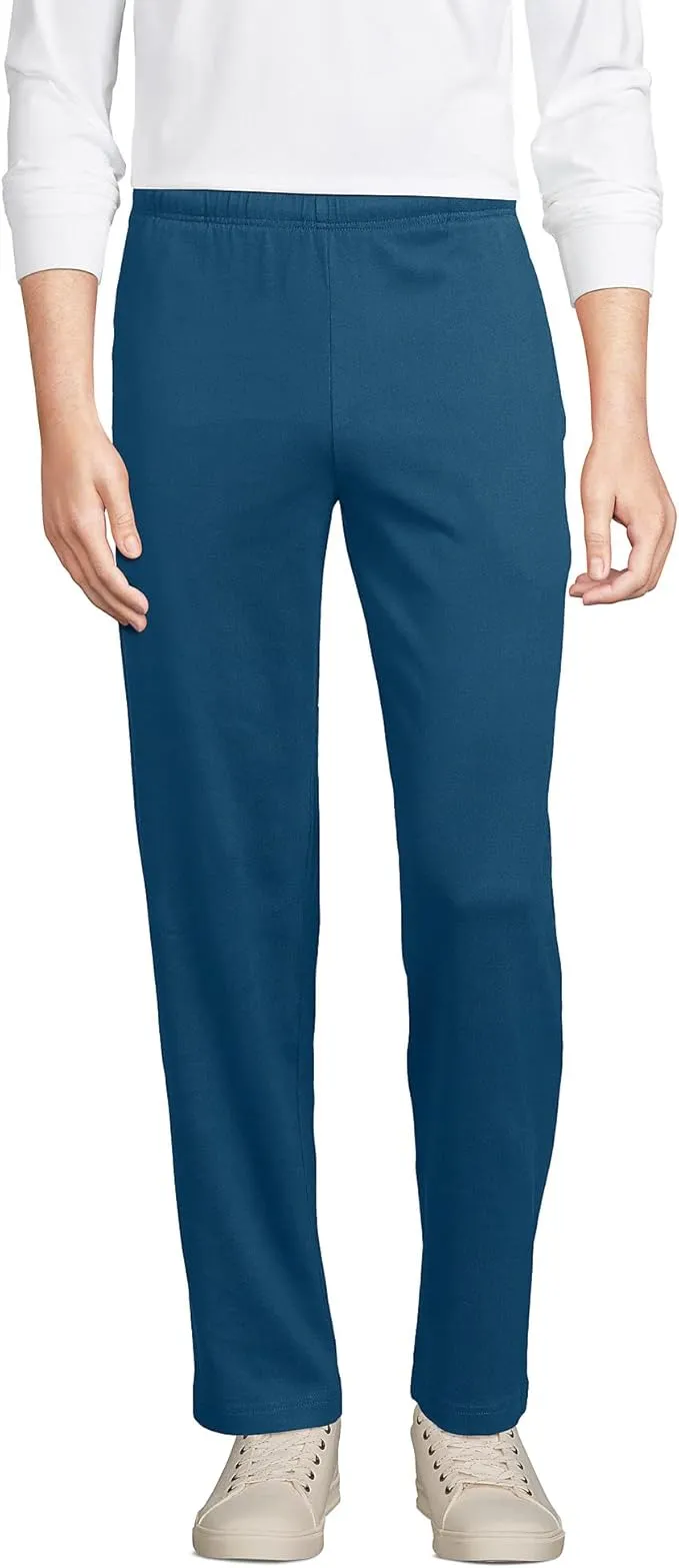 Lands' End Men s Jersey Knit Pants Evening Blue Body Friendly