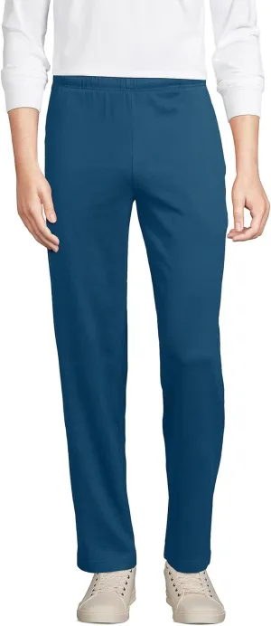 Lands' End Men s Jersey Knit Pants Evening Blue Body Friendly