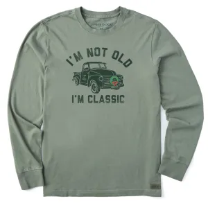 Easy-to-Style Top Relaxing Fit Men's I'm Classic Wreath Truck Long Sleeve Crusher Tee