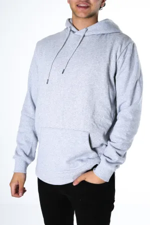 Daily Wear Curved Hem Hoody Grey Marle