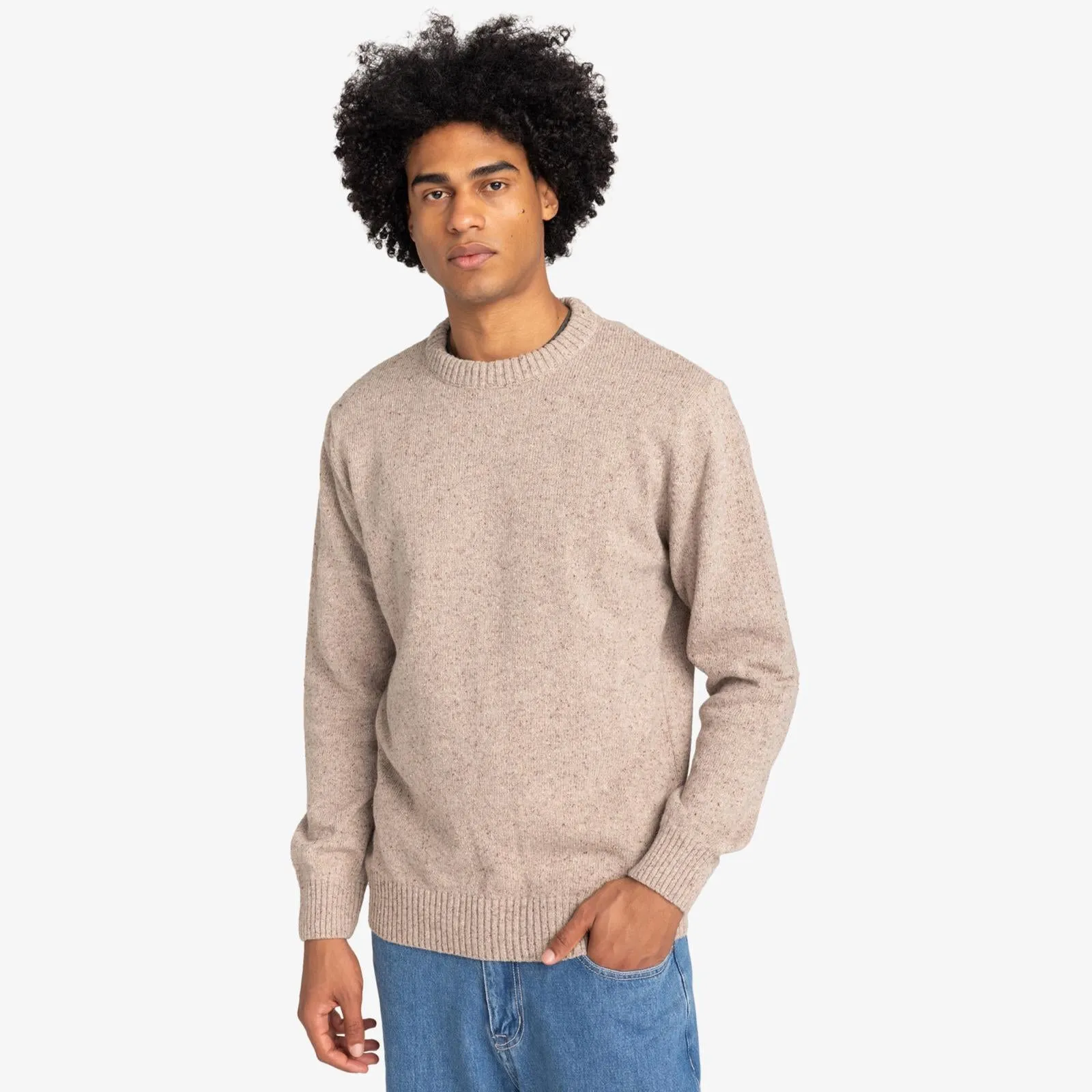 Quiksilver Mens Slow Song Pullover Earthy Tones Comfy Basics