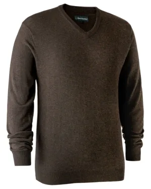 Deerhunter Kingston Knit V-Neck Jumper EcoFriendlyDyeProcess
