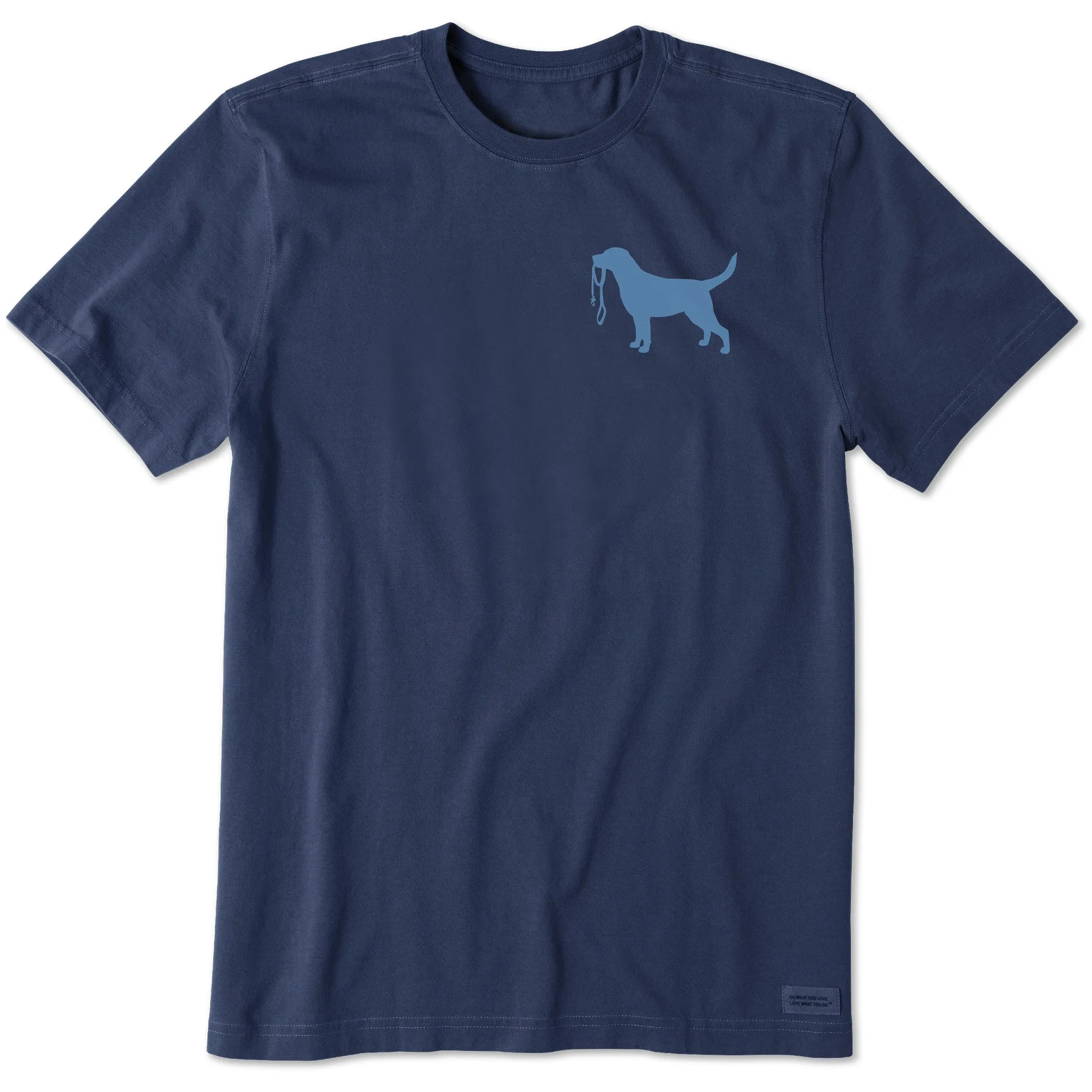 Men's Labrador Leash Short Sleeve Tee Vintage Wash Effect