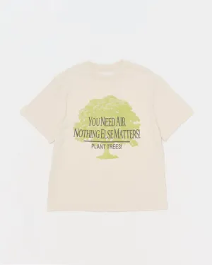 Pre Shrunk Cotton Grateful Tee SS - Ecru Plant Trees