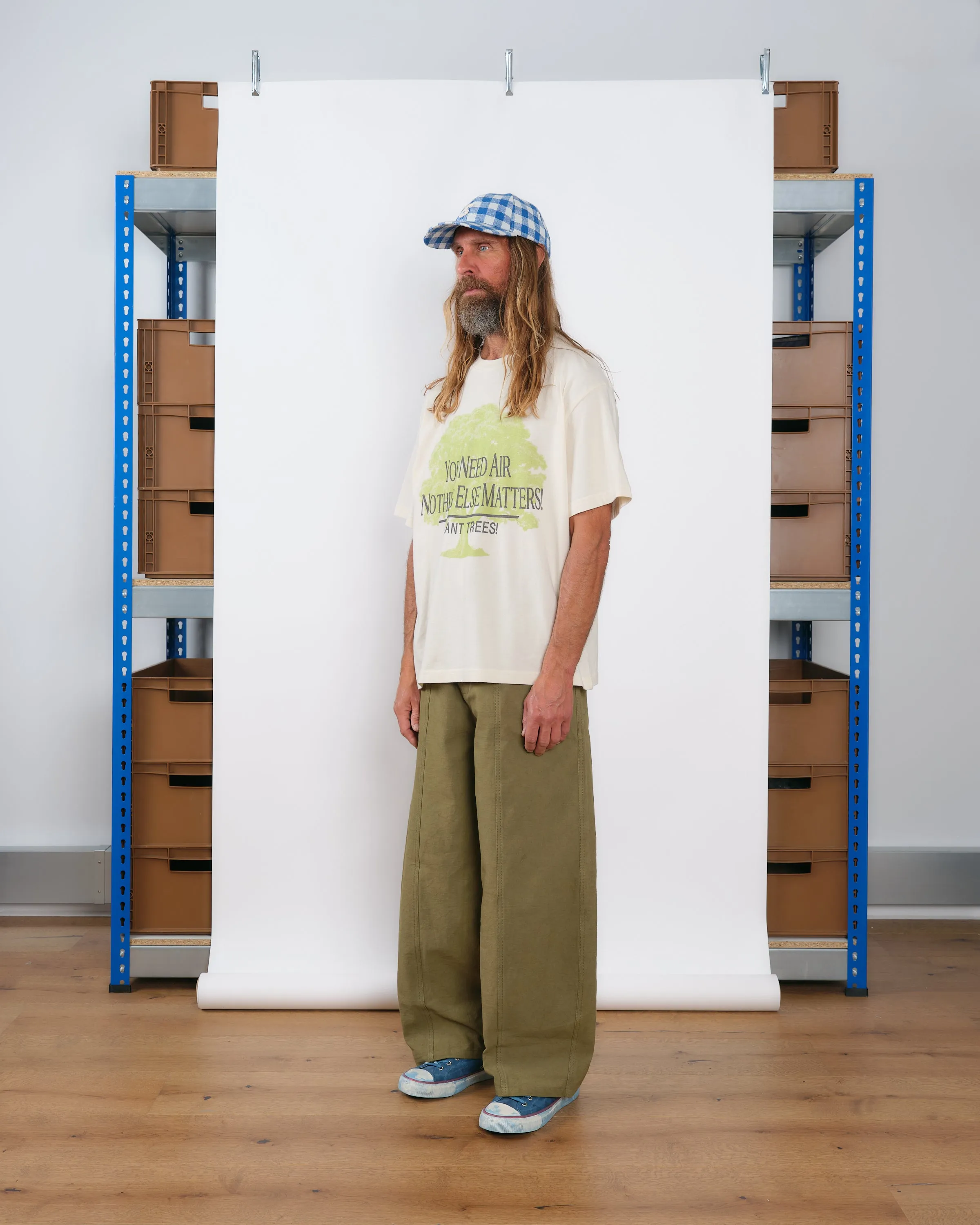 Casual Comfort Design Abrasion Resistant Fabric Grateful Tee SS - Ecru Plant Trees