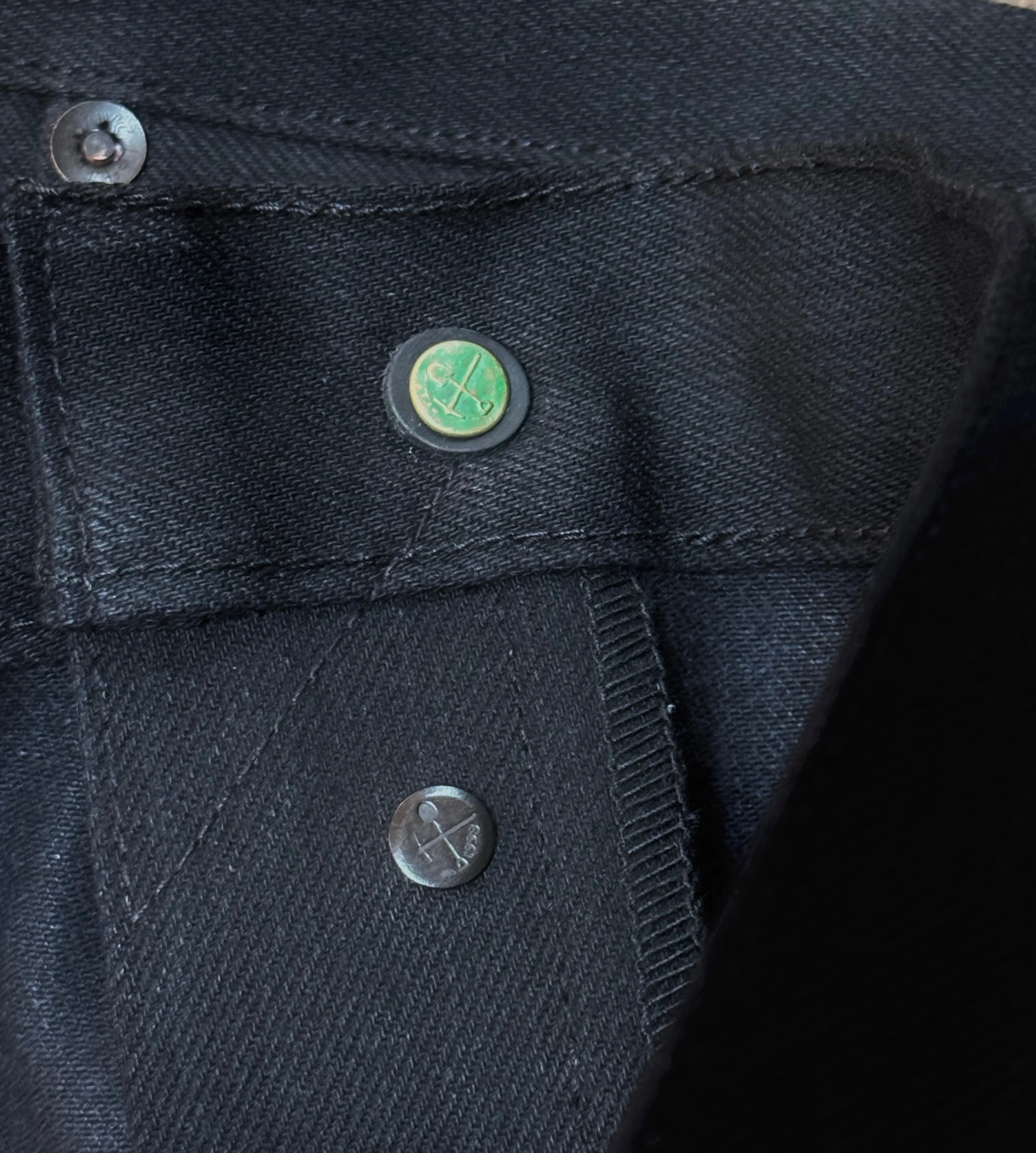 Anti Snag Thread Technology Office Wear Weekend Warrior Trend Setter Pre Order: Smokestacks Black Maria Japanese 13.5 oz selvedge Sulphur Denim Wide Leg (2 weeks)