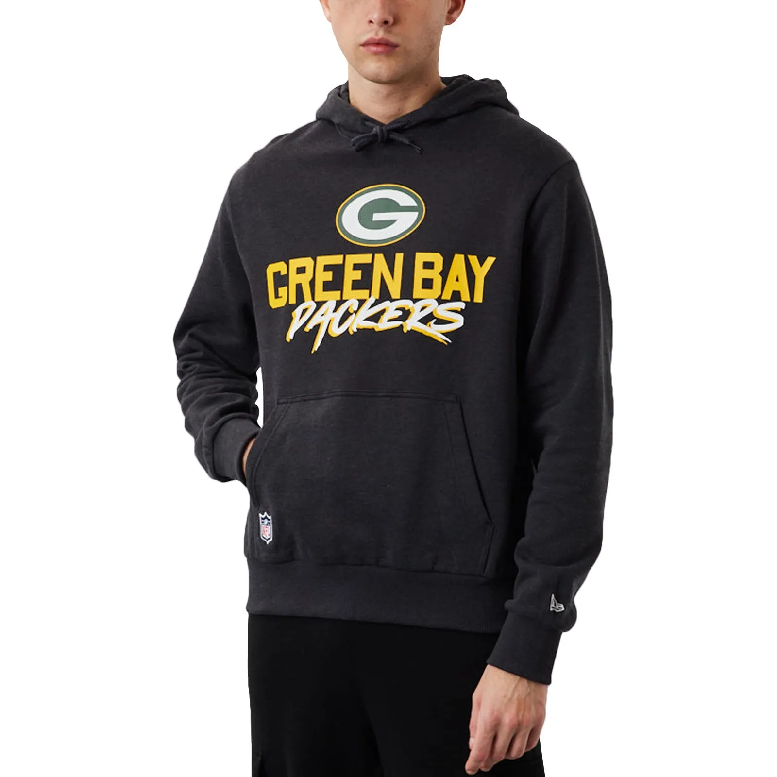 Fresh Chic product shipping New Era Mens Green Bay Packers NFL Script Team Hoodie - Grey