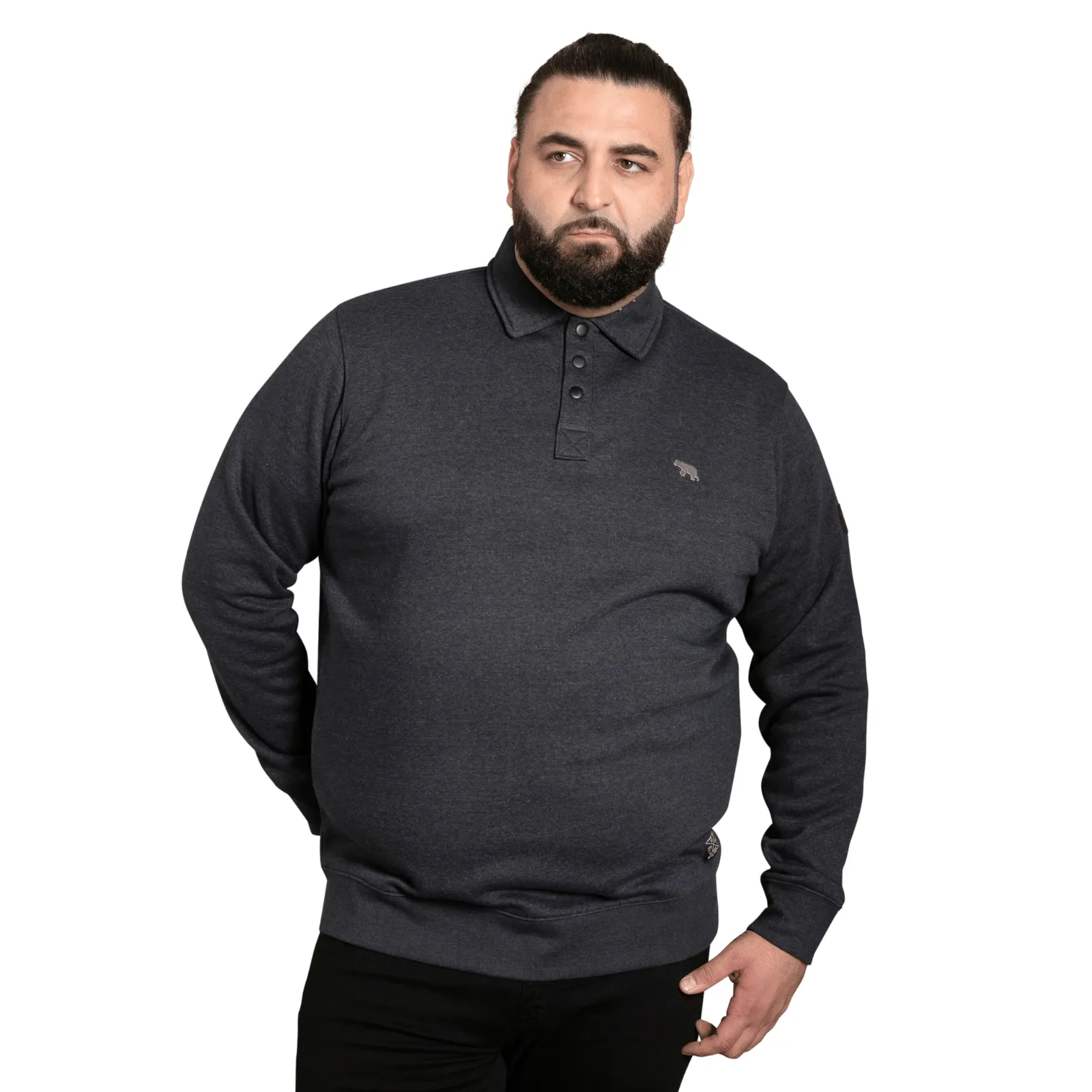 old people Ombre D555 Mens Skegness Big & Tall Polo Sweatshirt