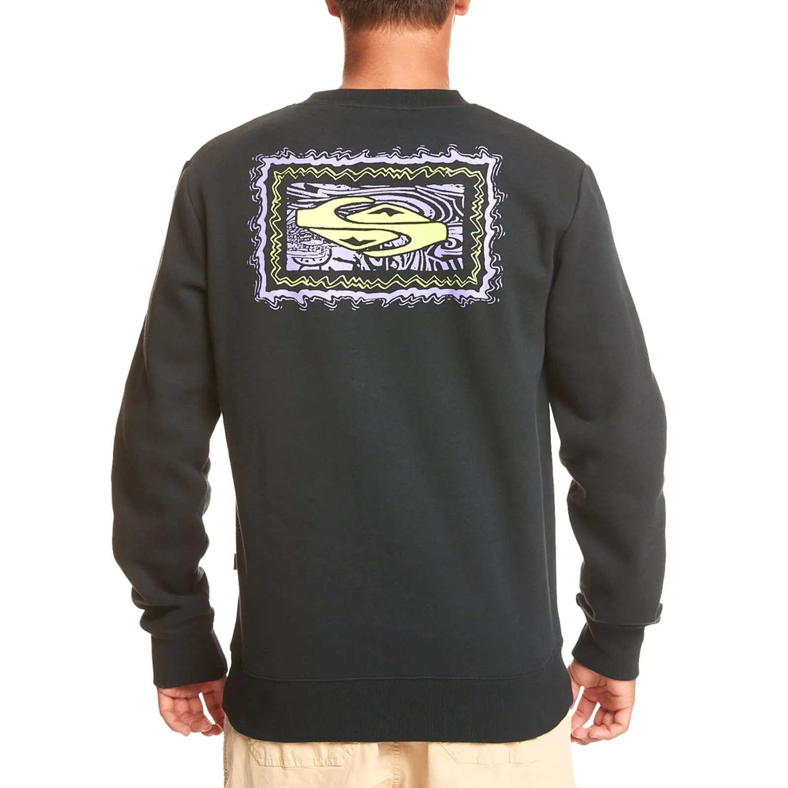 Cool Outfit Quiksilver Mens Surf The Earth Crew Neck Sweatshirt