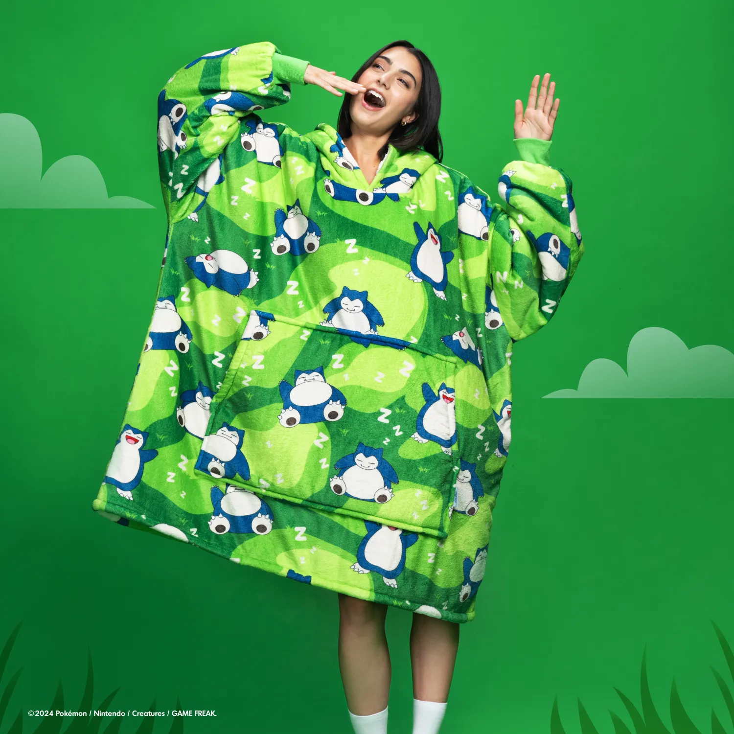 Pok??mon Snorlax Ribbed Cuff Ankles Adjustable Drawcord