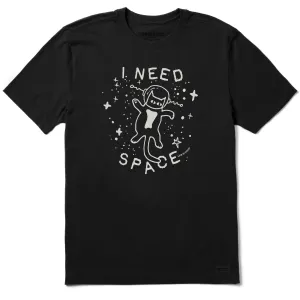 Men's I Need Space Cat Short Sleeve Tee Stylish Fit Comfy Wear Fit