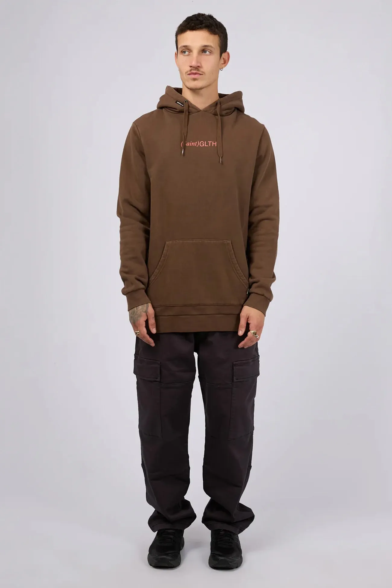 Bracket Hoodie Brown Comfort Wear