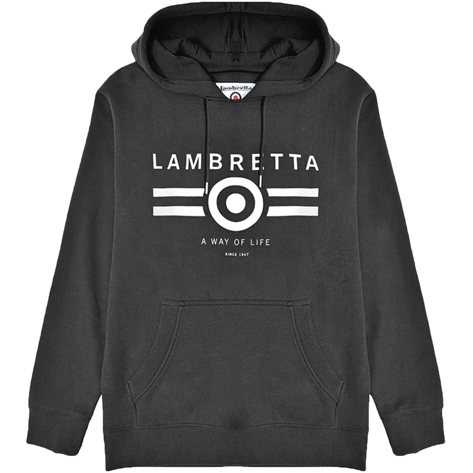 Lambretta Mens Logo Graphic Hoodie Zippered Pocket product warranty
