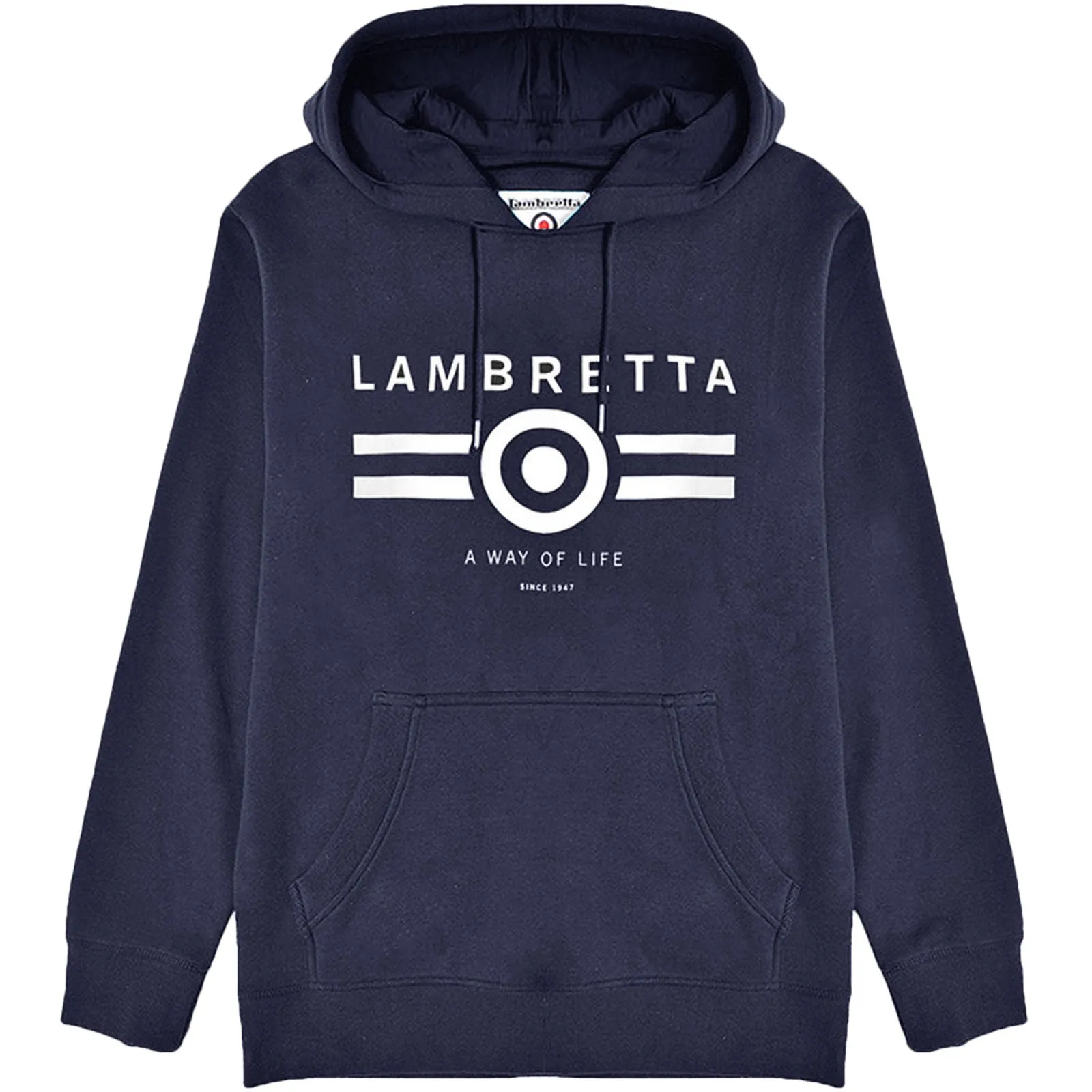 Lambretta Mens Logo Graphic Hoodie thermal