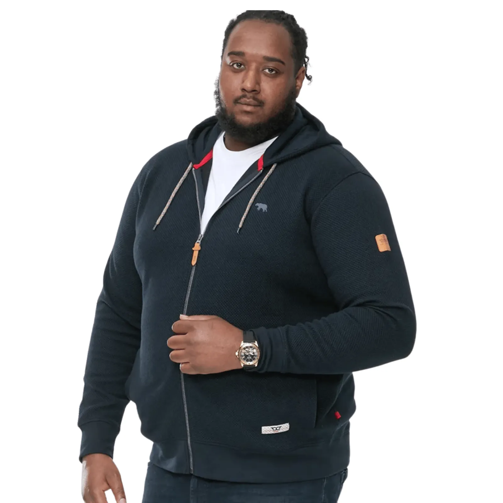 Cozy pieces Blend D555 Mens Irvin Big & Tall Jacquard Hoodie Jacket