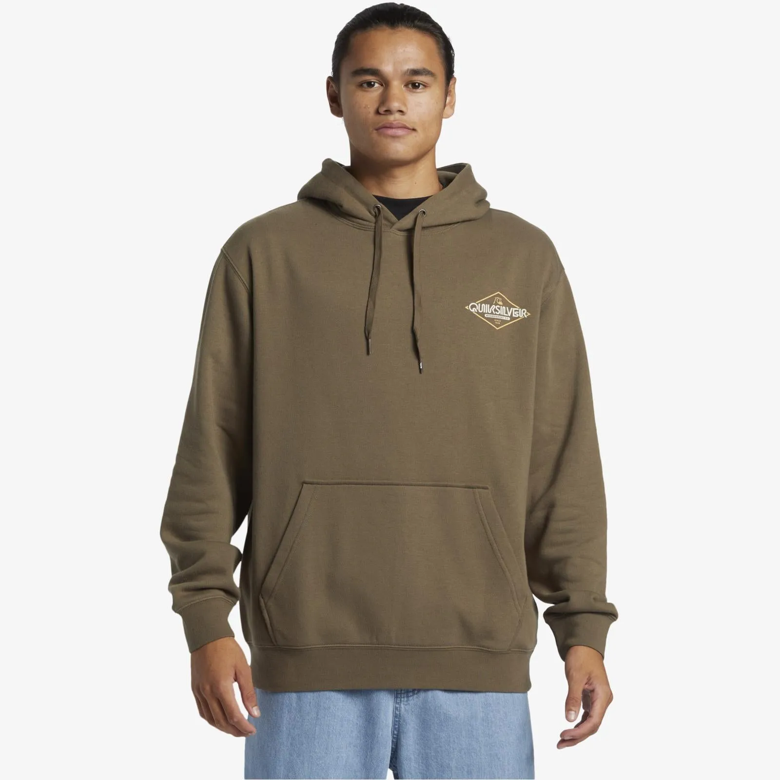 Quiksilver Mens Sign Pullover Hoodie Snuggly Fit
