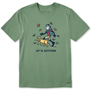 EasyCareFabric AllSeasonWear Men's Jake & Rocket Up 'n Autumn Short Sleeve Crusher Tee
