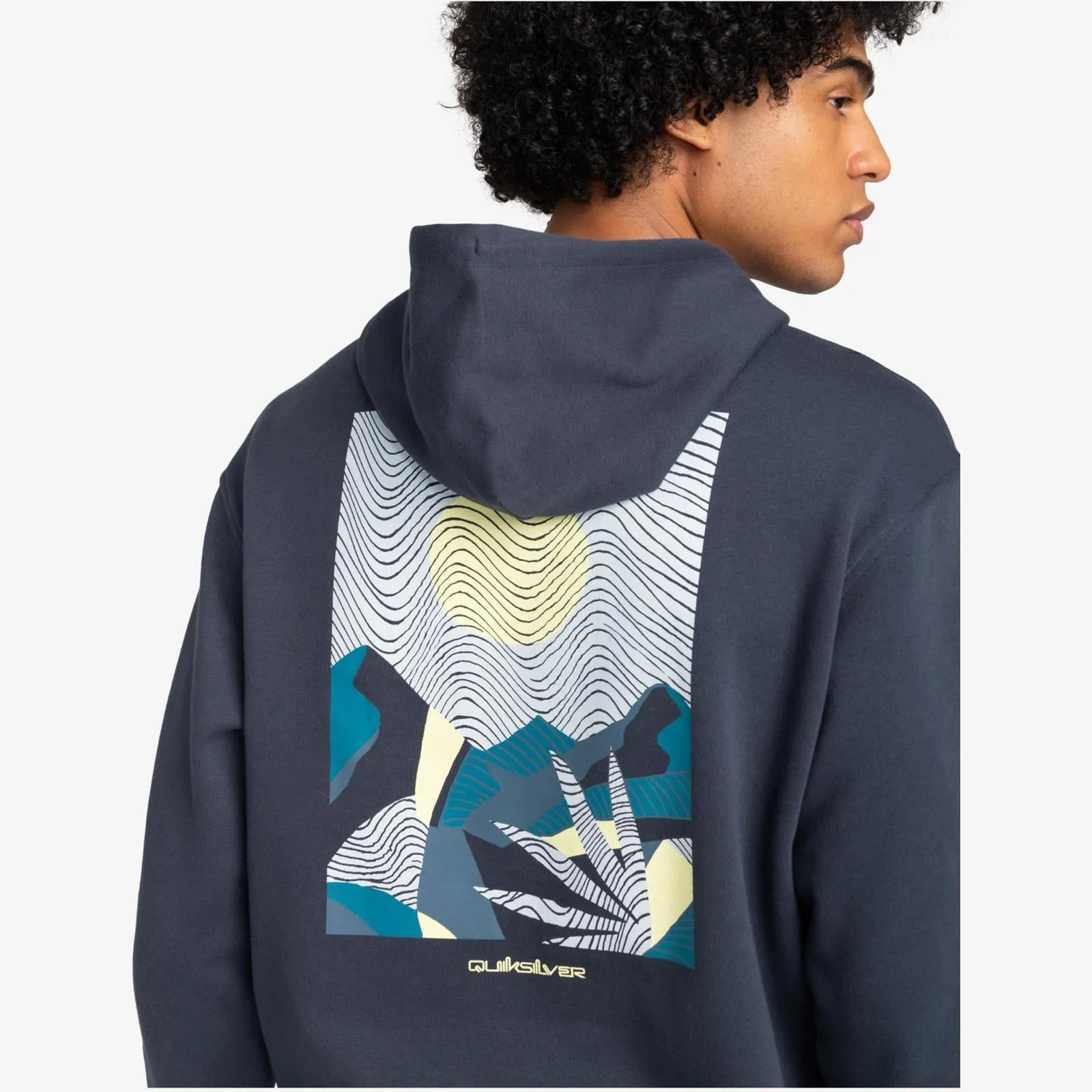 Quiksilver Mens Abstract Nature Pullover Hoodie Regular Fit