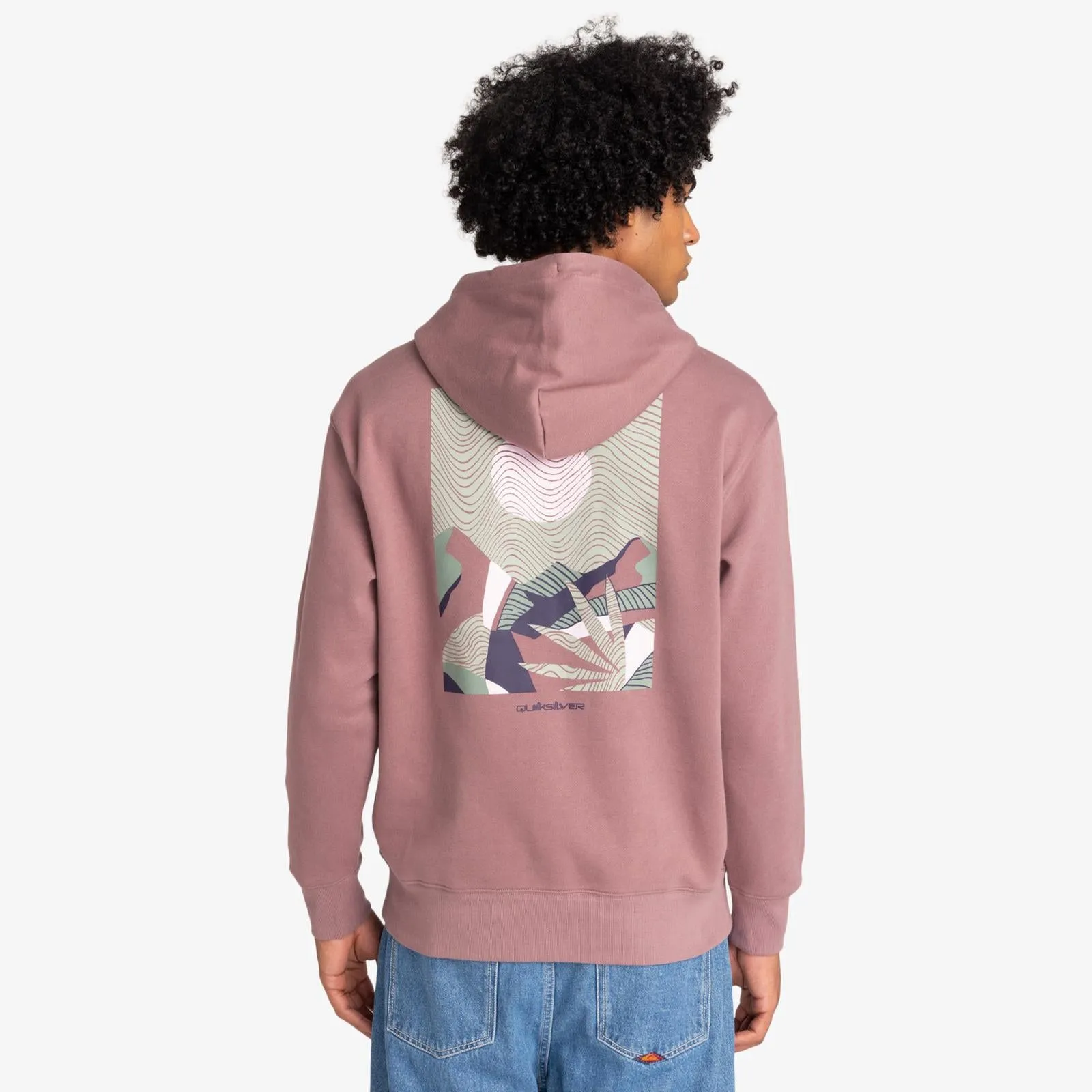 Minimalist Style Night Out Quiksilver Mens Abstract Nature Pullover Hoodie