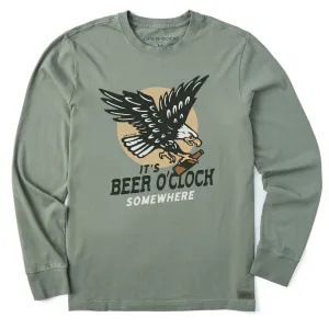 Seasonal Comfort Style Sleeveless Men's It's Beer O Clock Somewhere Long Sleeve Crusher Tee