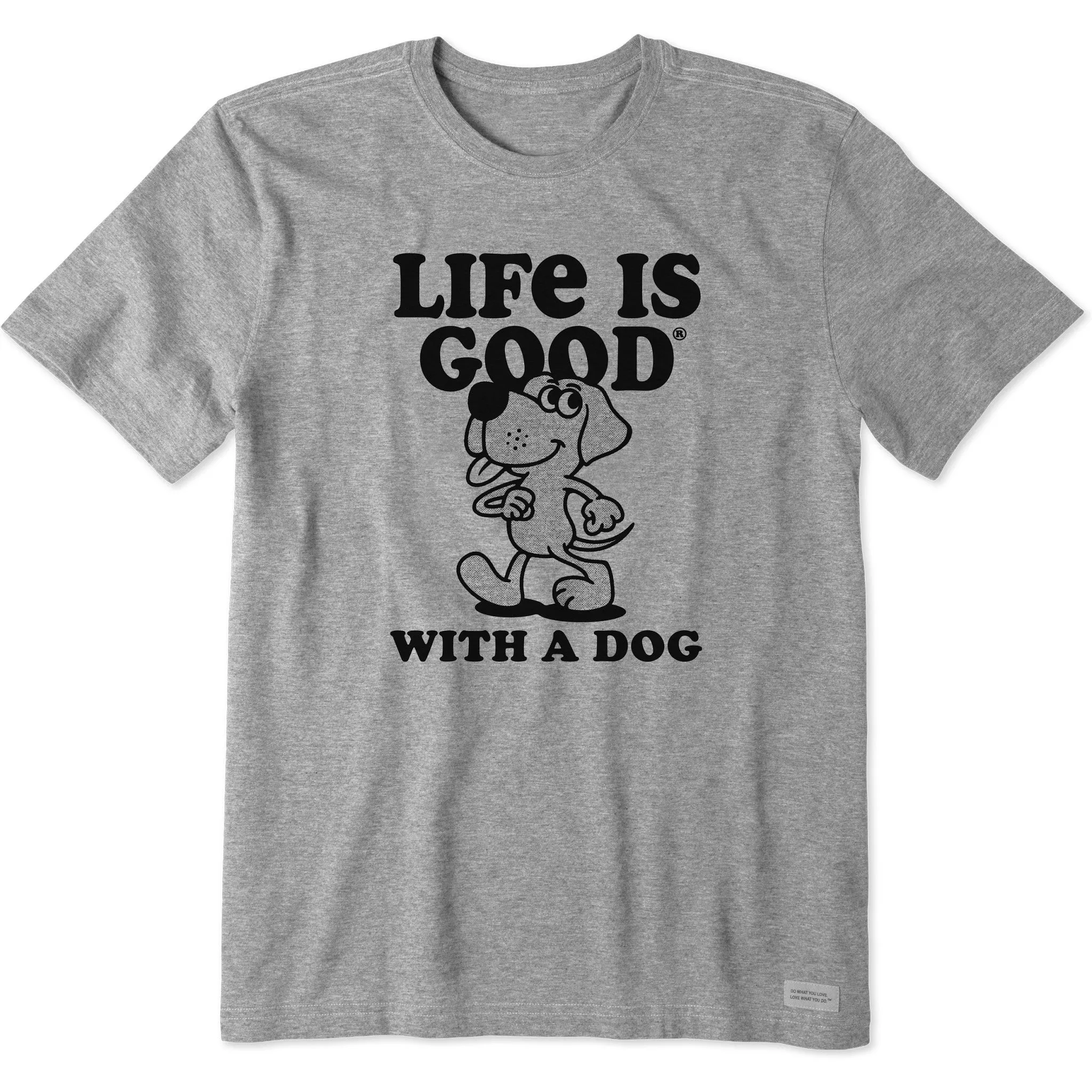 Men's Life is Good With a Dog Short Sleeve Tee Seasonal Comfort