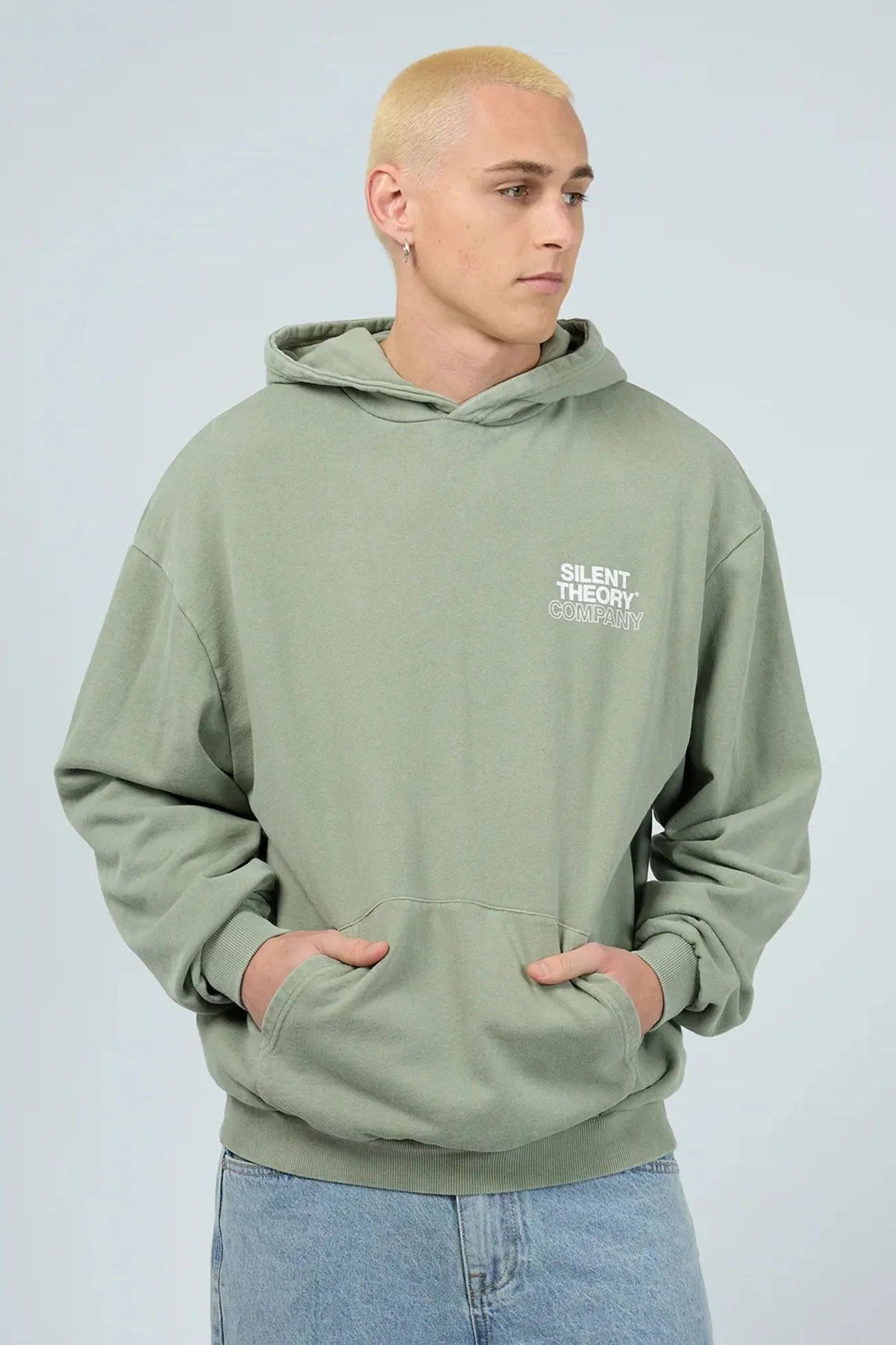 Casual Chic Effortless Look Stacked Hoodie Sage