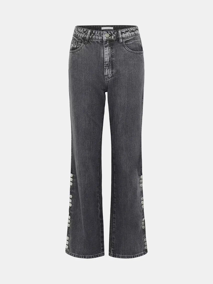 Functional Style Relaxed Comfort ZuvaGZ Jeans Dark Grey Washed