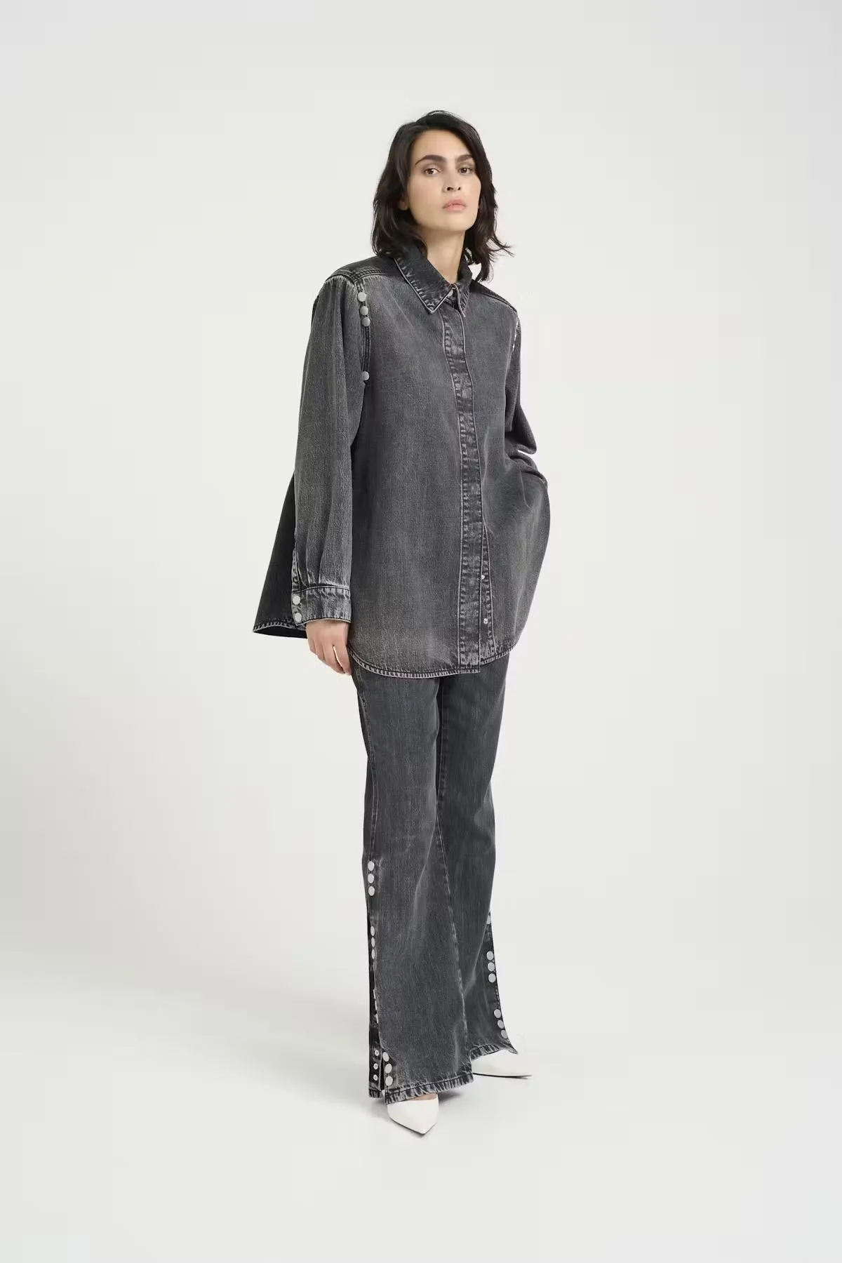 ZuvaGZ Jeans Dark Grey Washed Day To Night All Around