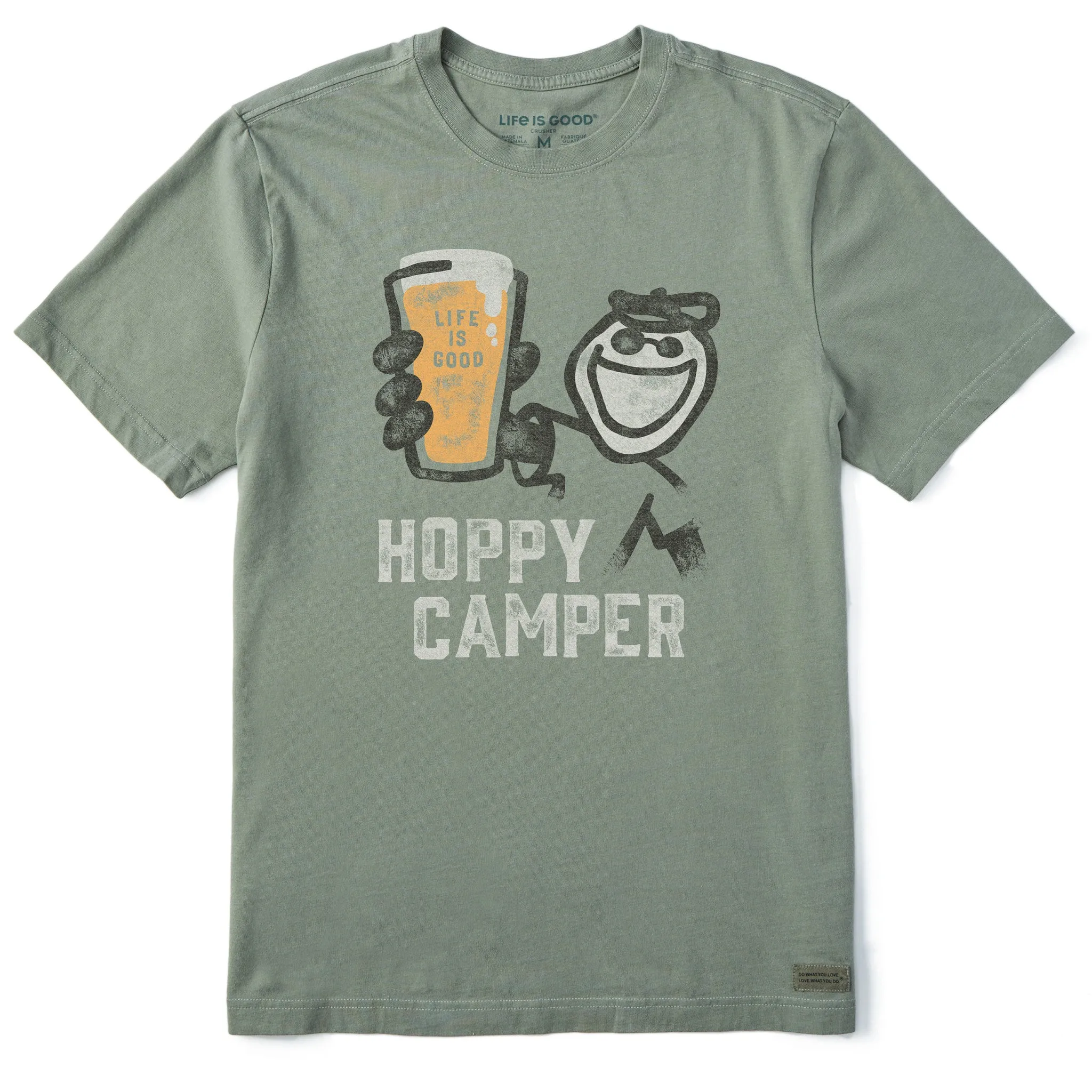 Men's Jake Hoppy Camper Short Sleeve Crusher Tee Fashionable Wear skinny but not tight
