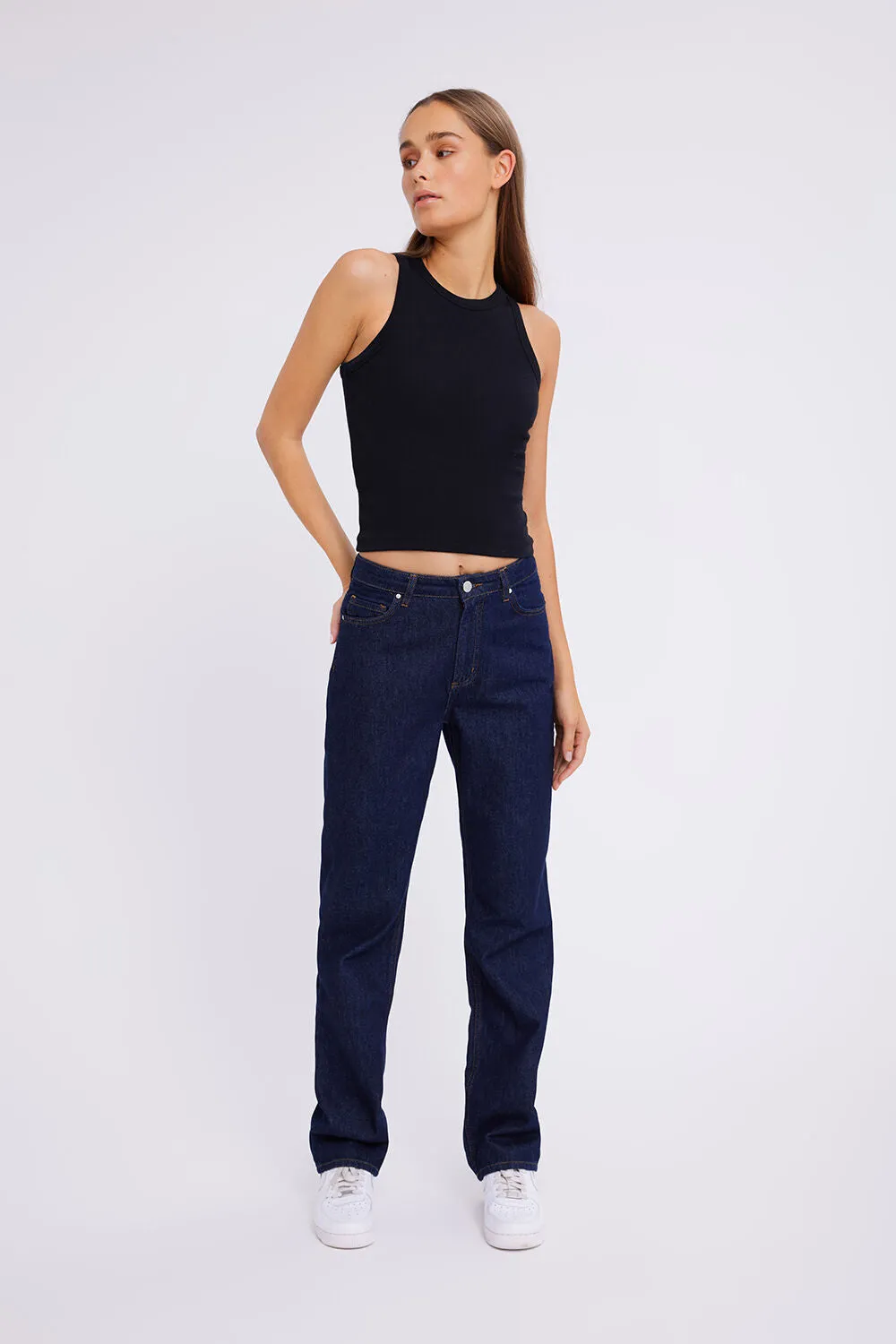 Light Outfit Enbree Jeans Dark Blue Rinse