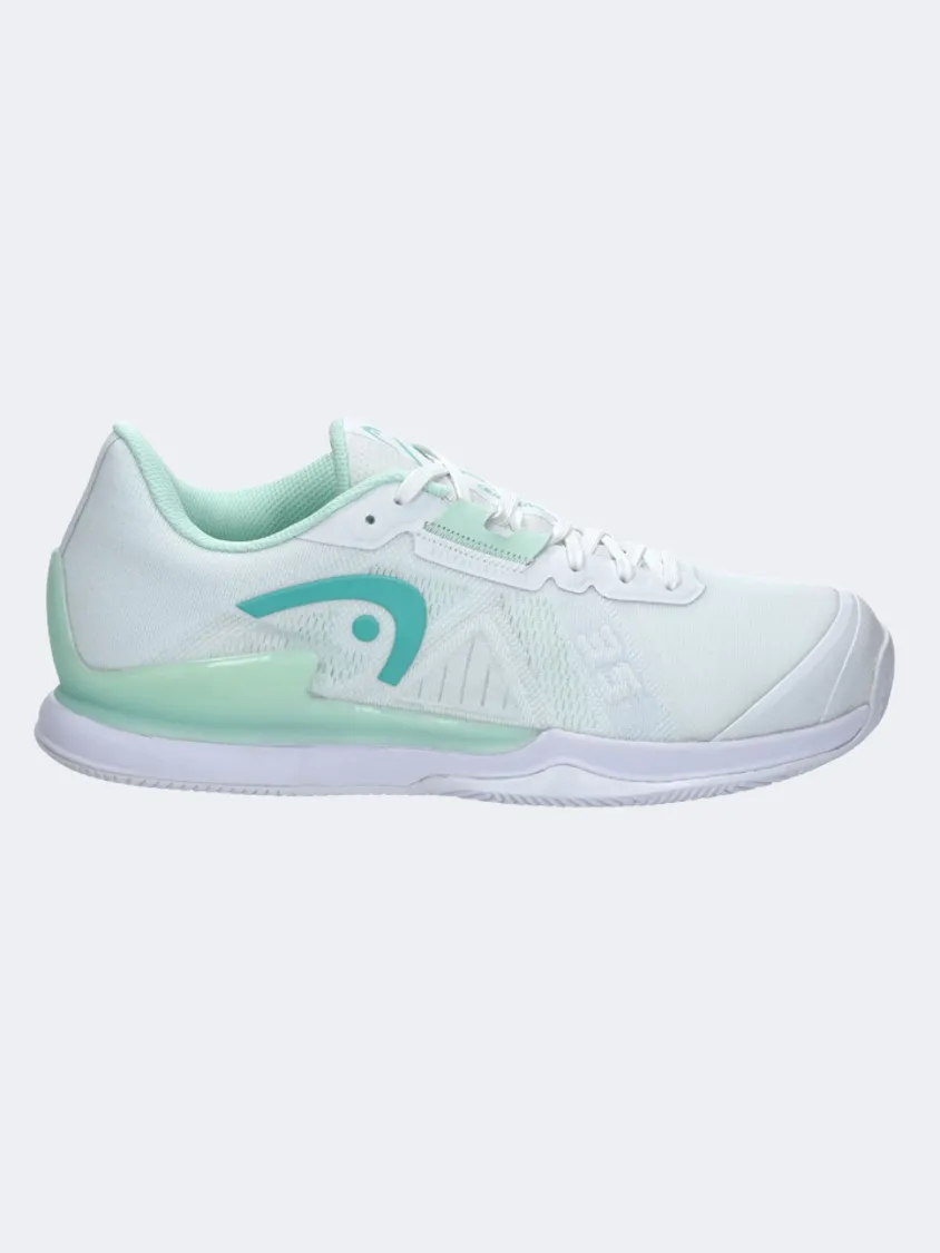 Head Sprint 3.5 Clay Women Tennis Shoes White/Aqua Grab Now Fit