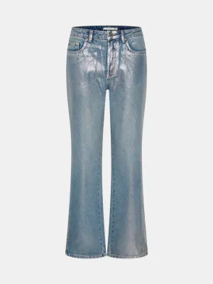 CoatyGZ Jeans Coated Silver Blue Everyday Outdoor Enthusiast Vibrant Streetwear Fan Evening Stroll Elegant