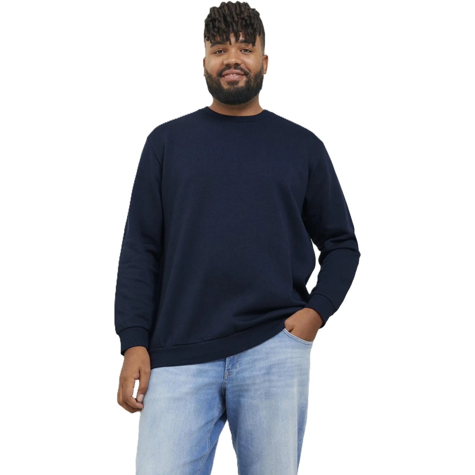 Polyester Material Jack & Jones Mens Bradley Sweat Crew Big & Tall Sweatshirt