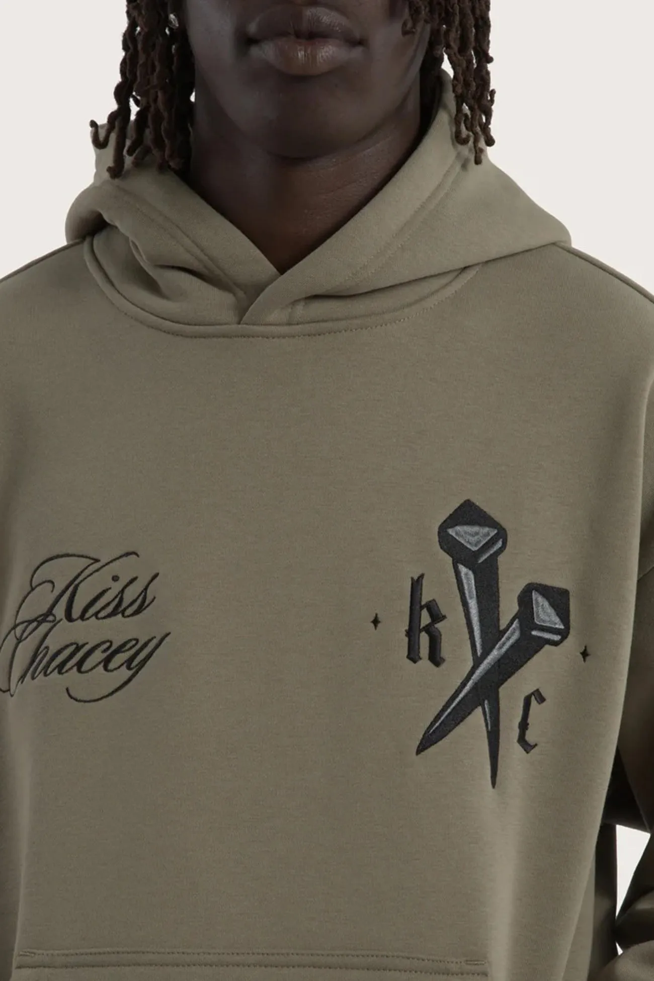 Casual Essentials Nailed Relaxed Hoodie Khaki